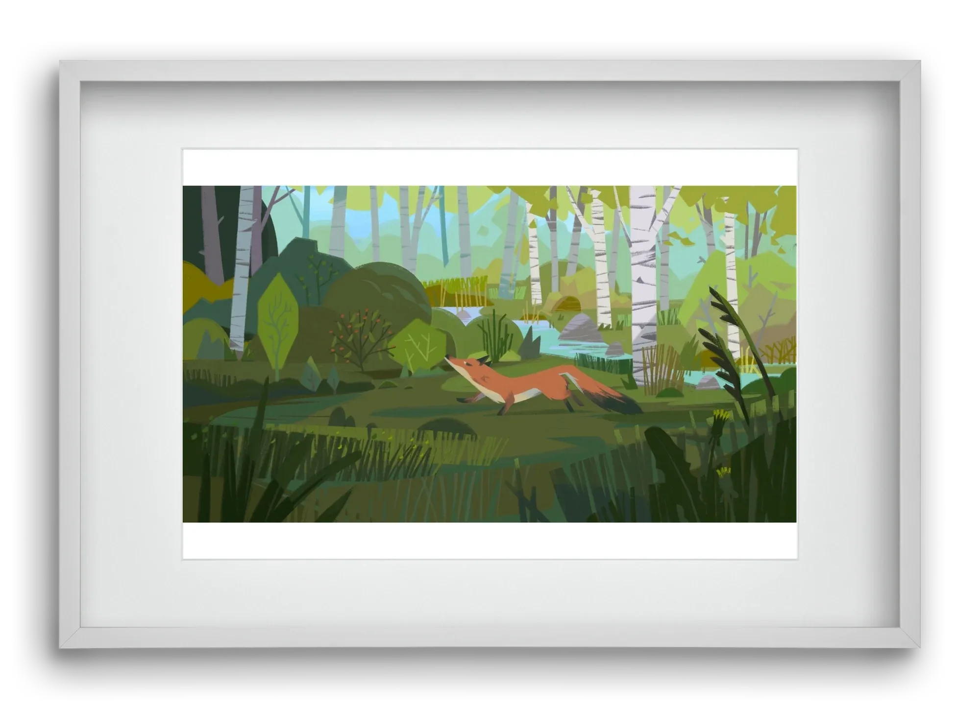 Fox in the forest - artbridge