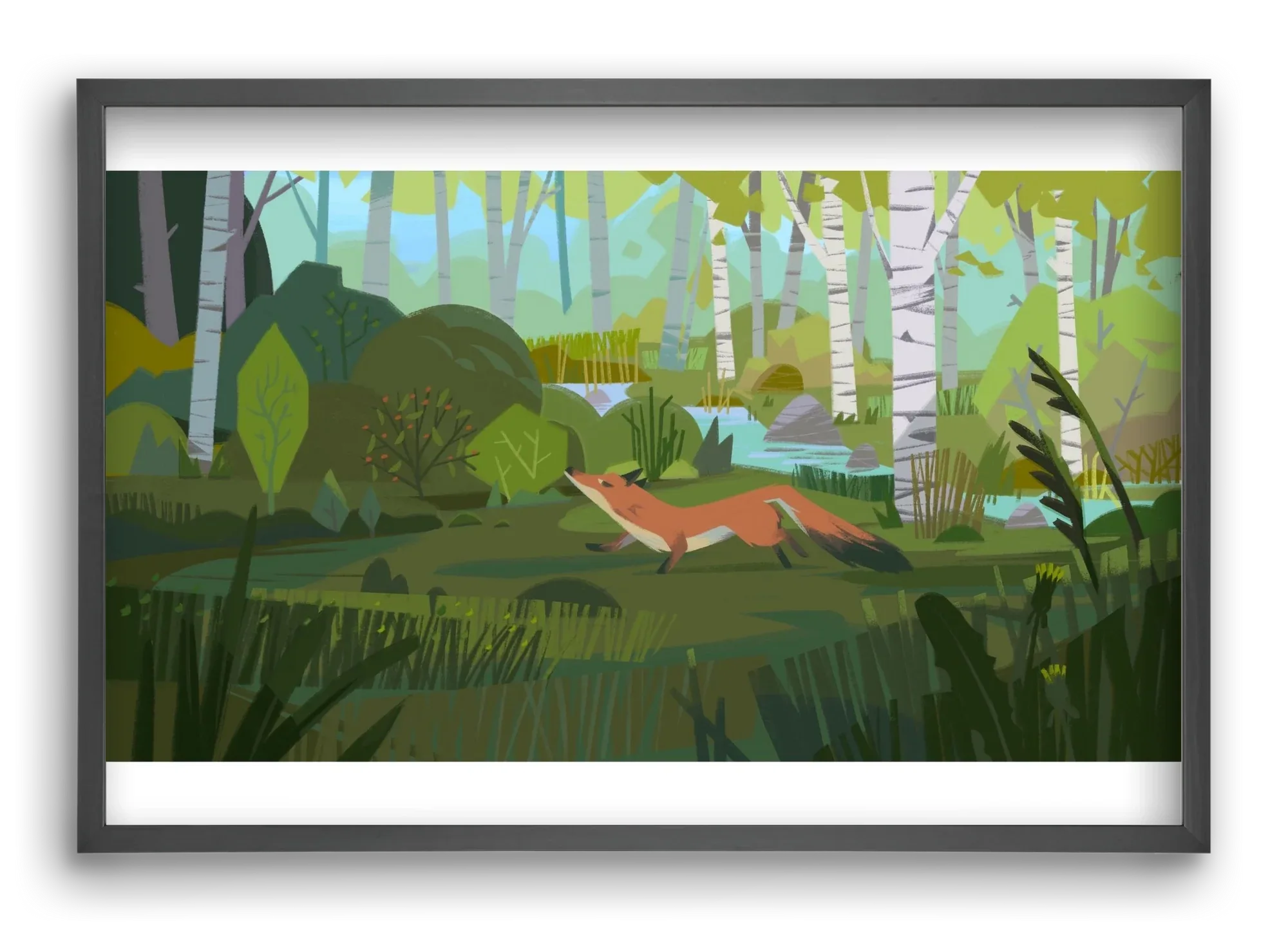 Fox in the forest - artbridge