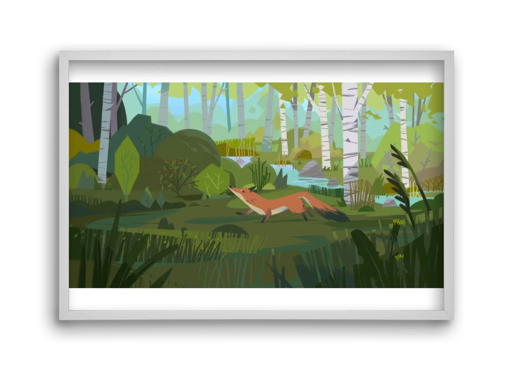 Fox in the forest - artbridge