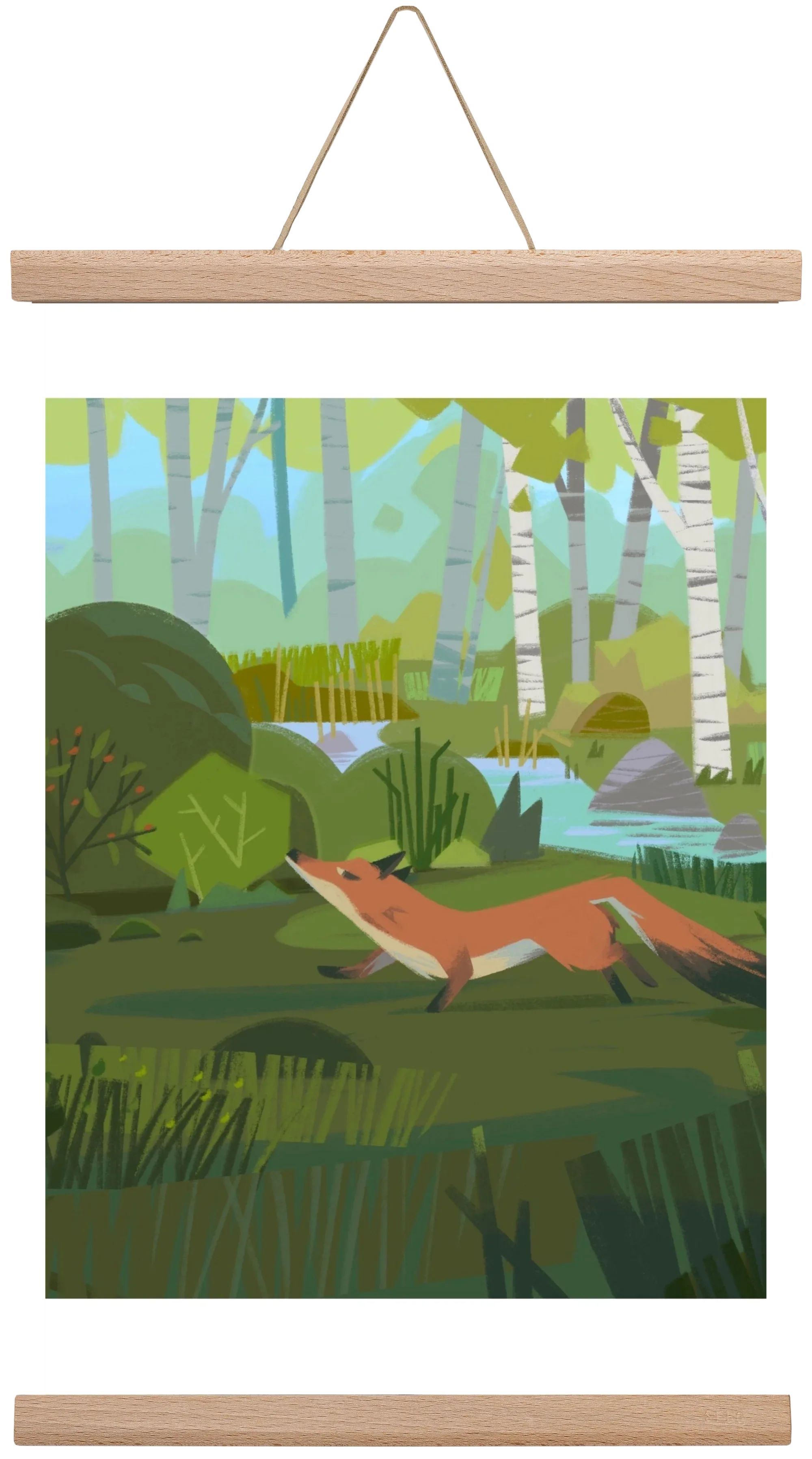 Fox in the forest - artbridge