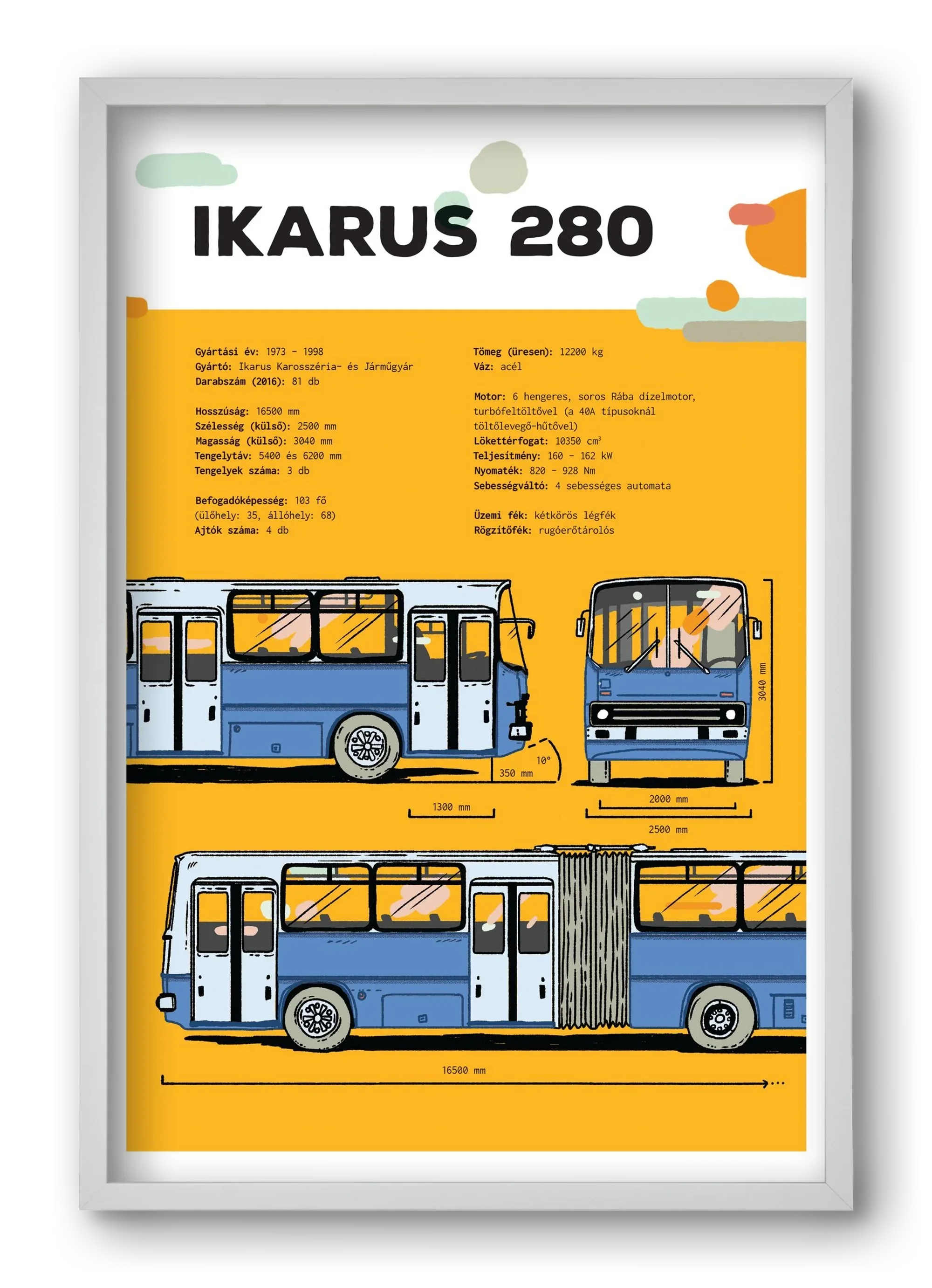 Ikarus 280 jellegrajz - artbridge