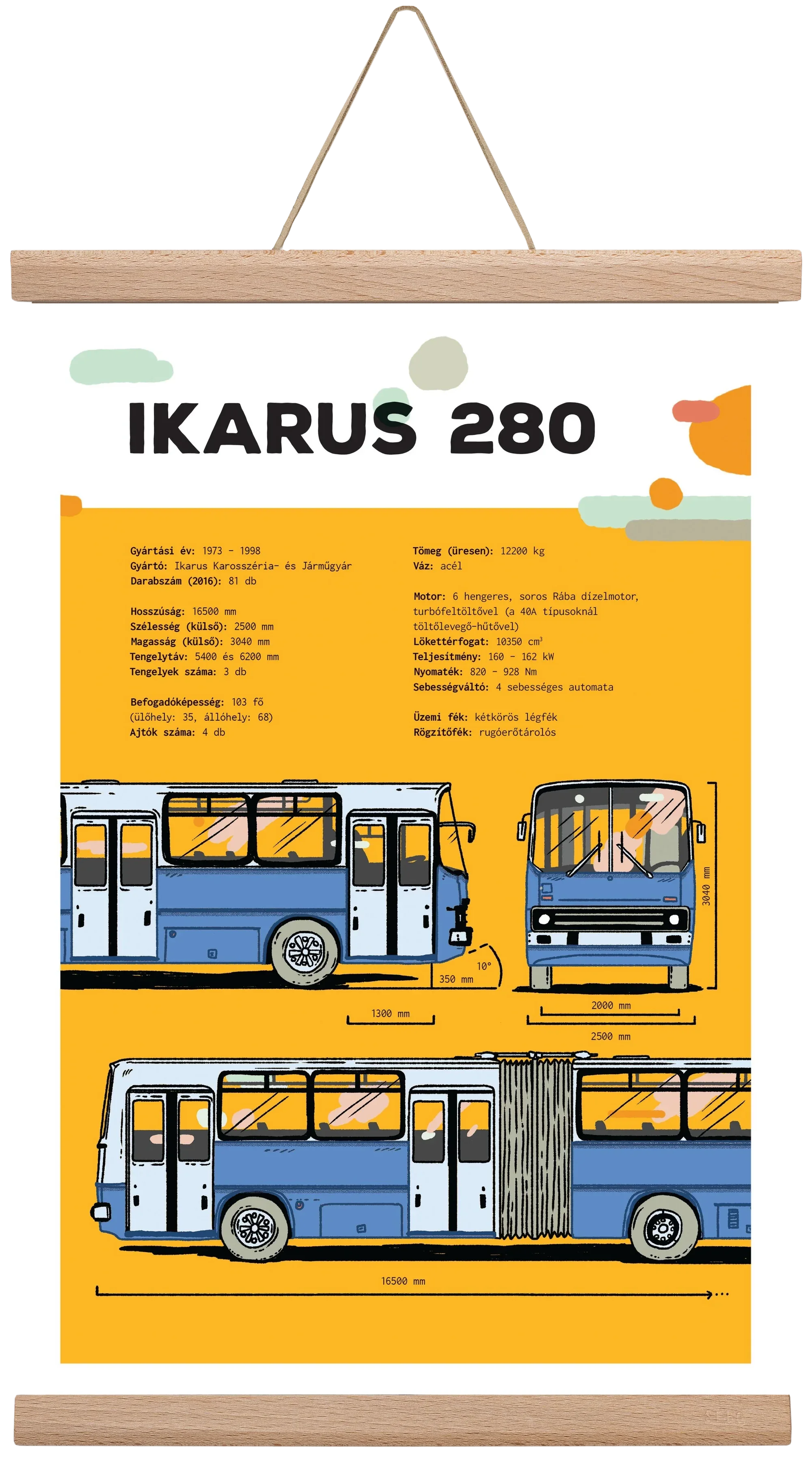 Ikarus 280 jellegrajz - artbridge