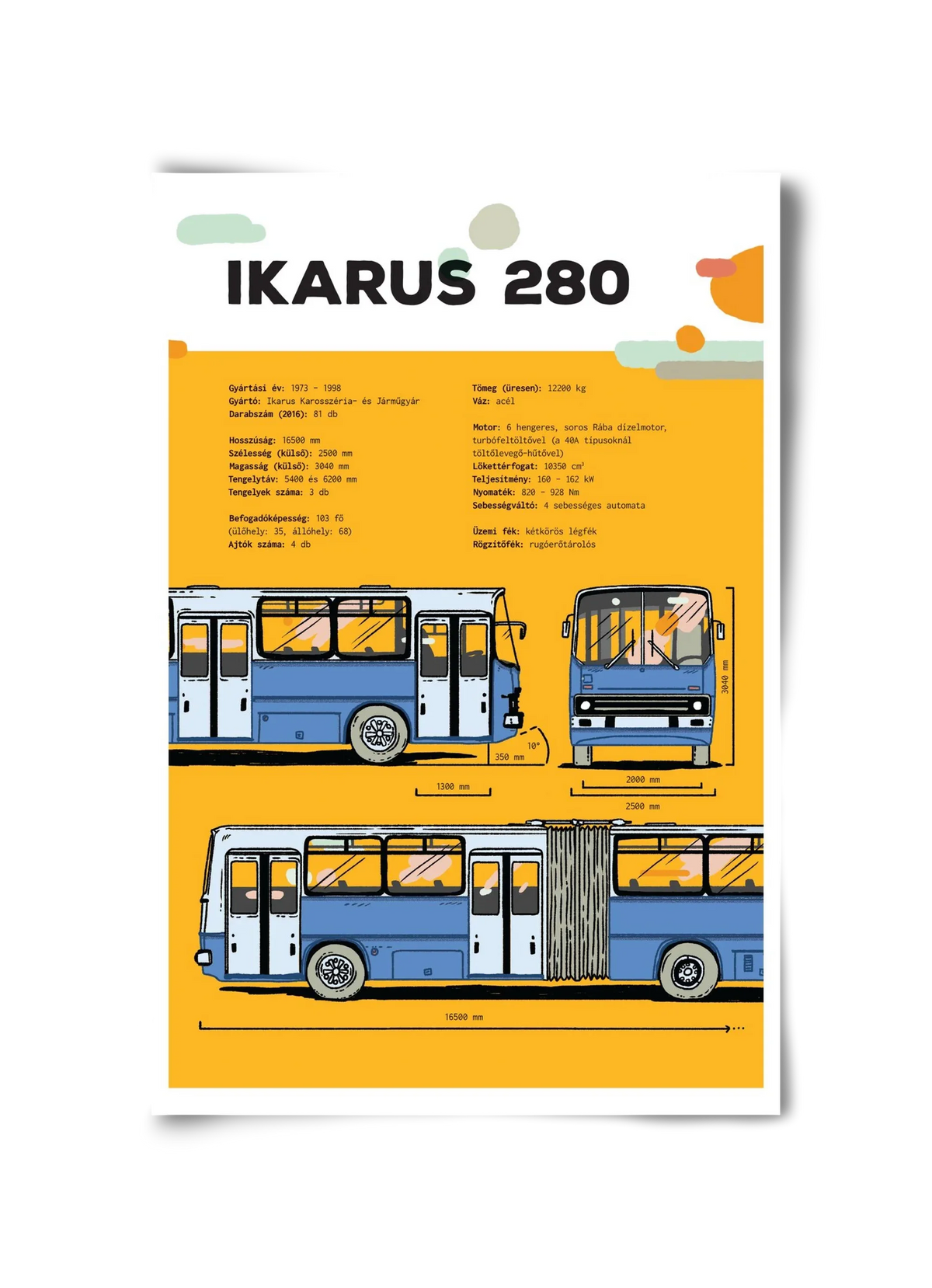 Ikarus 280 jellegrajz - artbridge