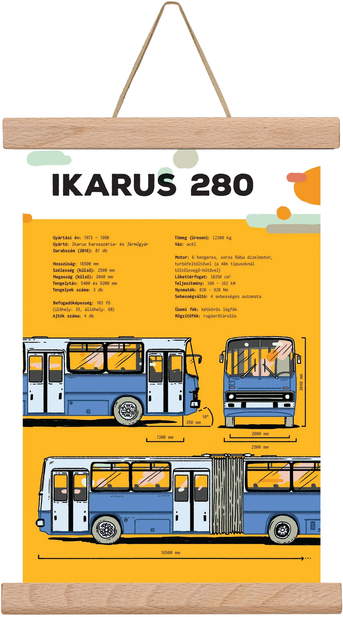 Ikarus 280 jellegrajz - artbridge
