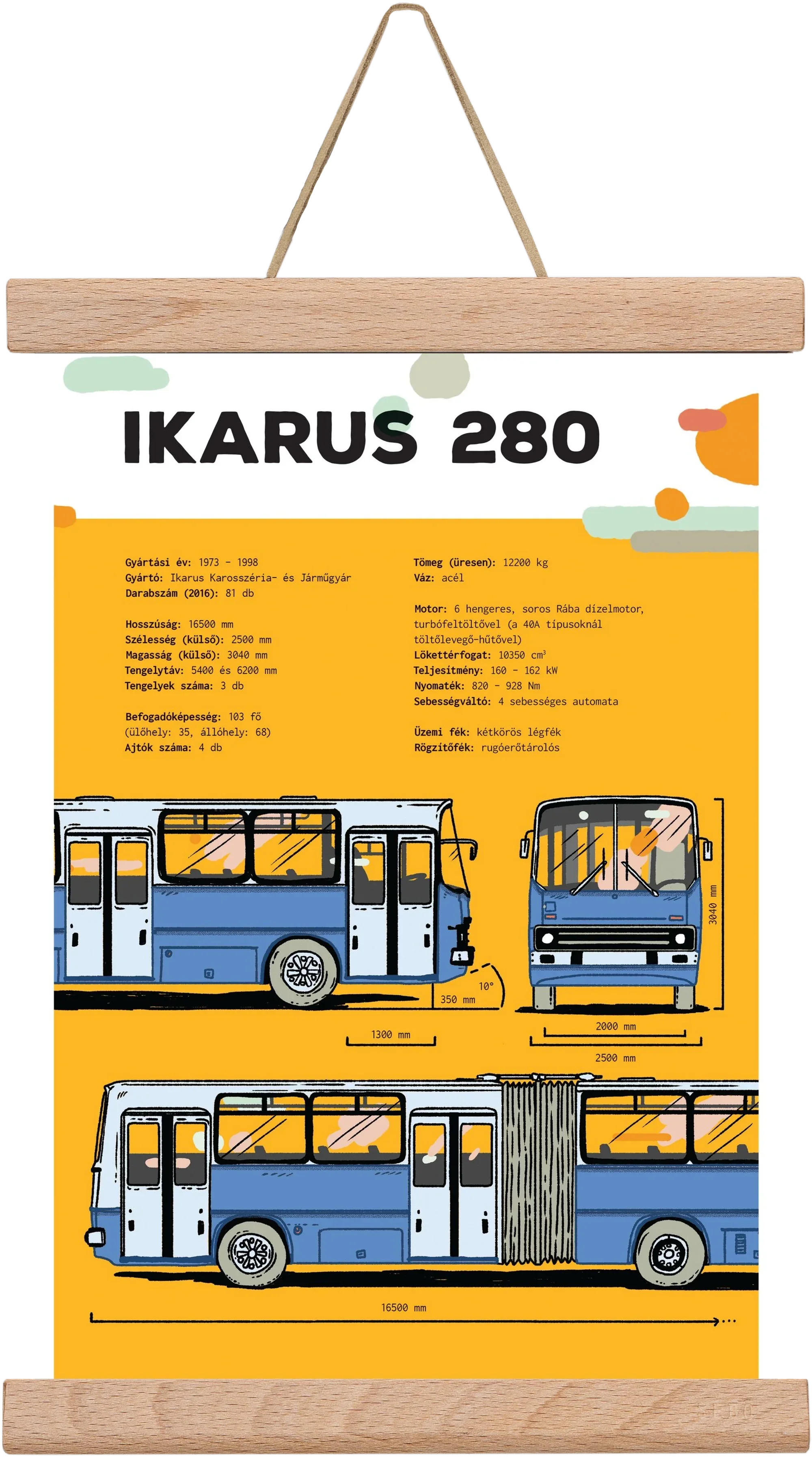 Ikarus 280 jellegrajz - artbridge