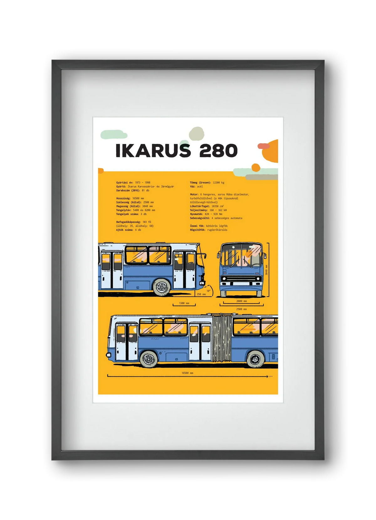 Ikarus 280 jellegrajz - artbridge