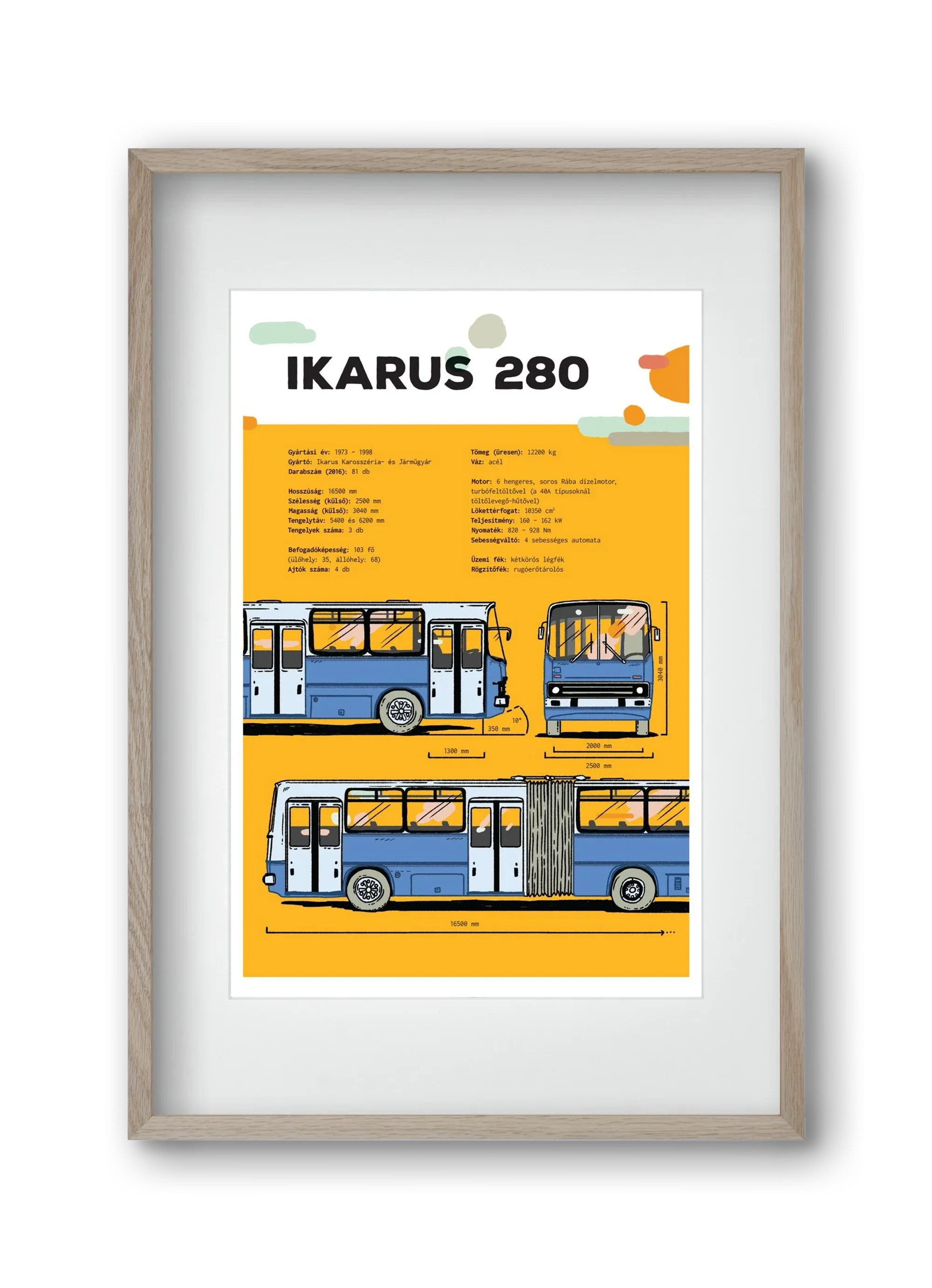 Ikarus 280 jellegrajz - artbridge