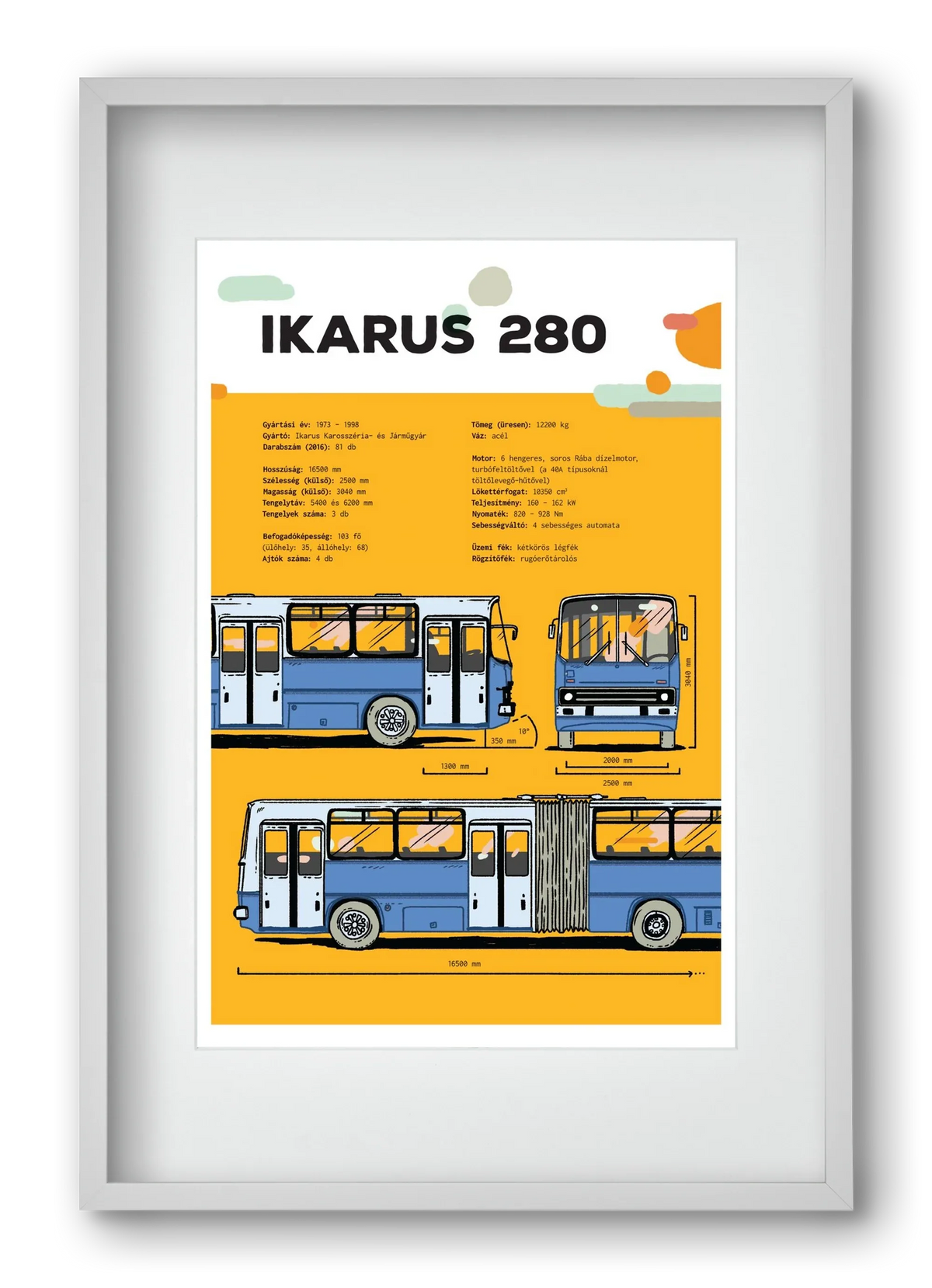 Ikarus 280 jellegrajz - artbridge