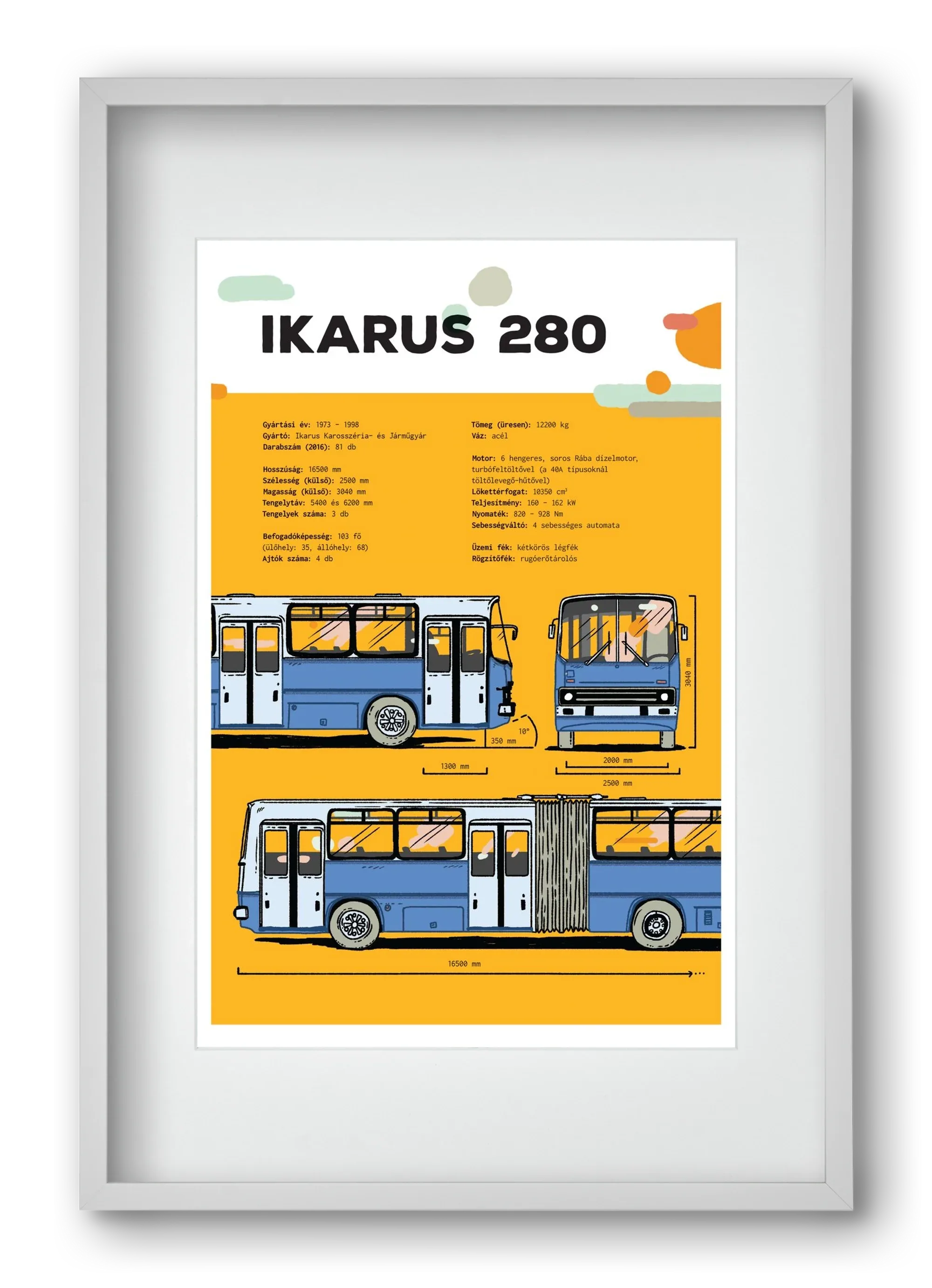 Ikarus 280 jellegrajz - artbridge