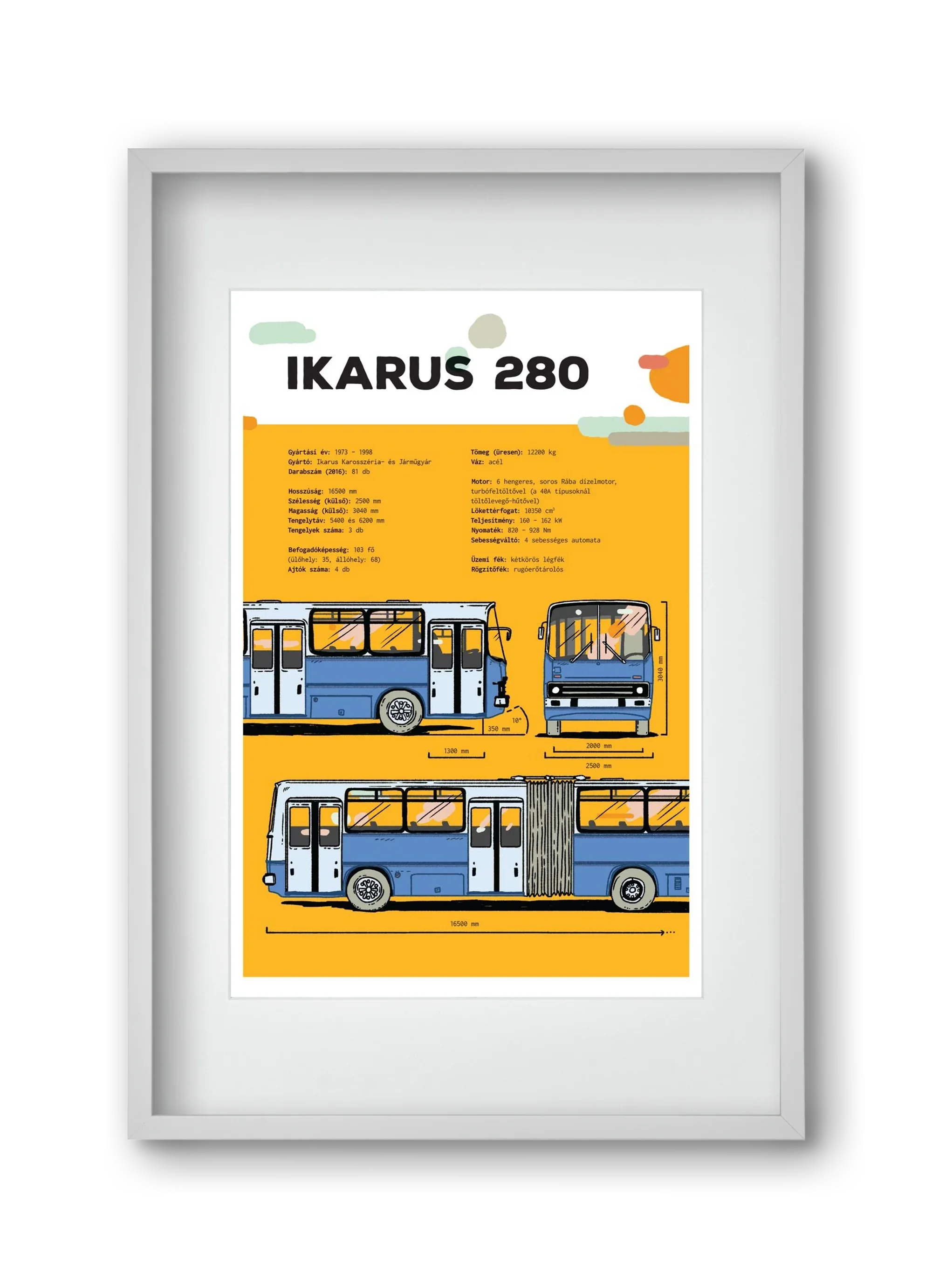 Ikarus 280 jellegrajz - artbridge