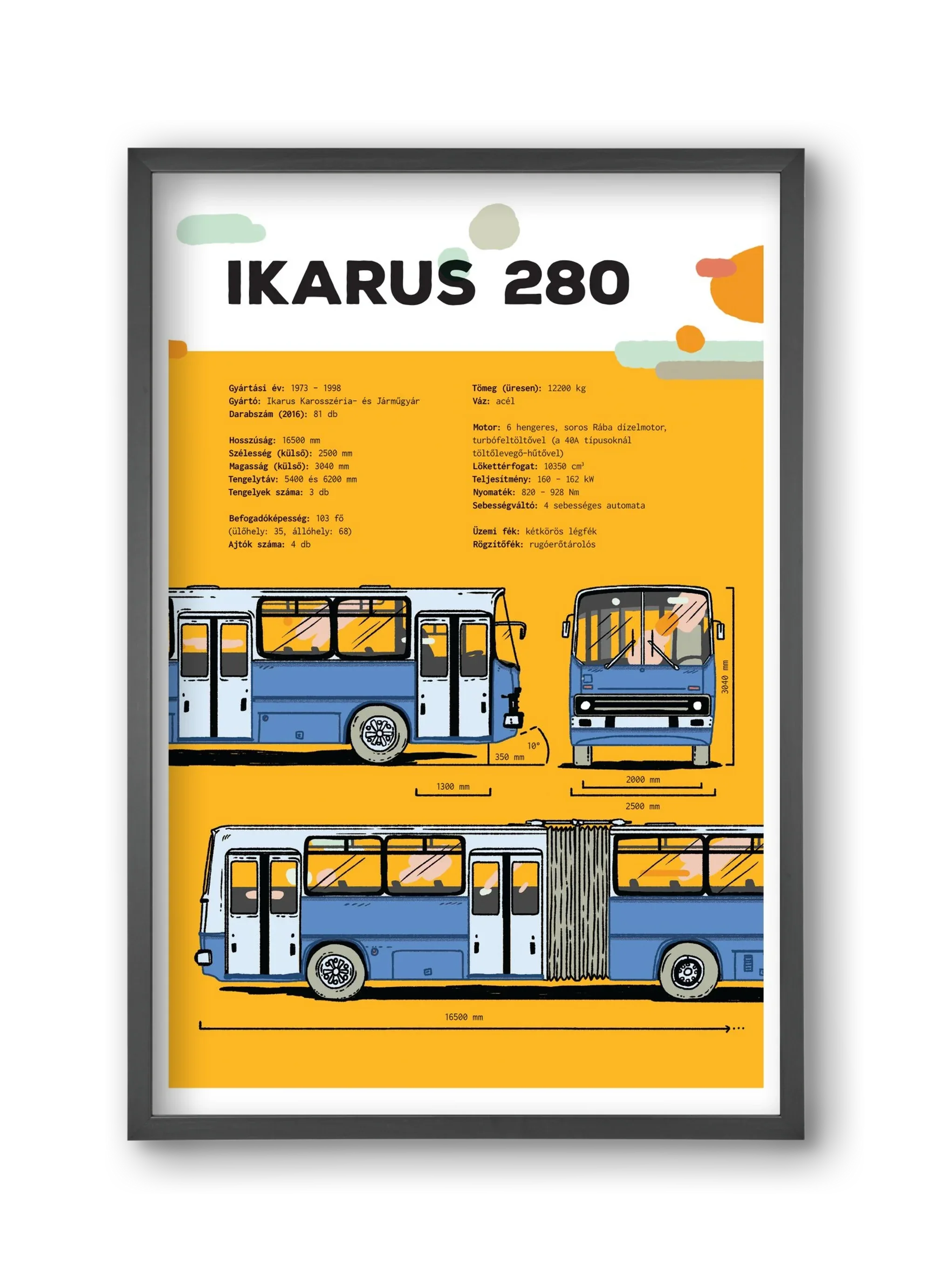 Ikarus 280 jellegrajz - artbridge