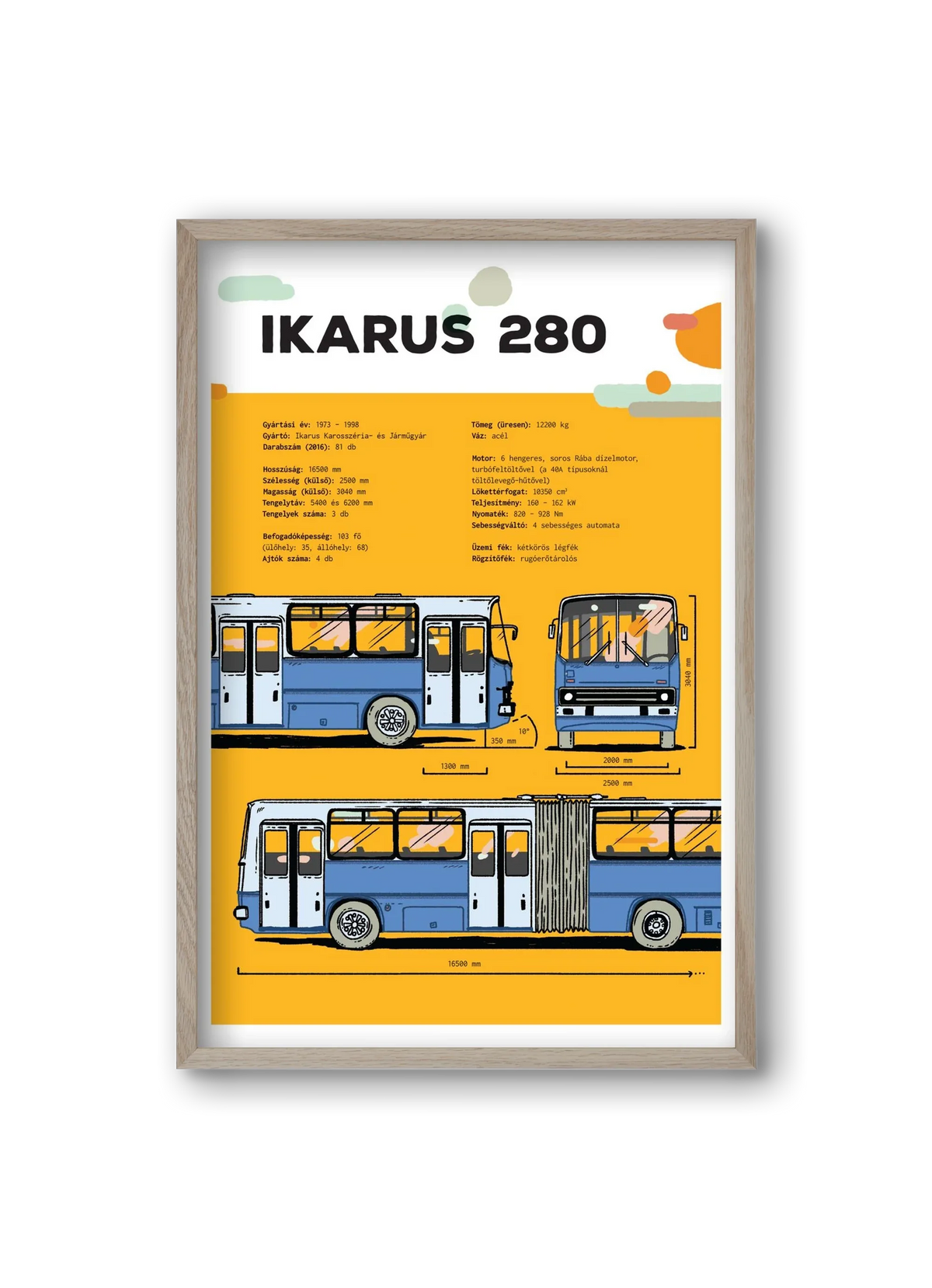 Ikarus 280 jellegrajz - artbridge