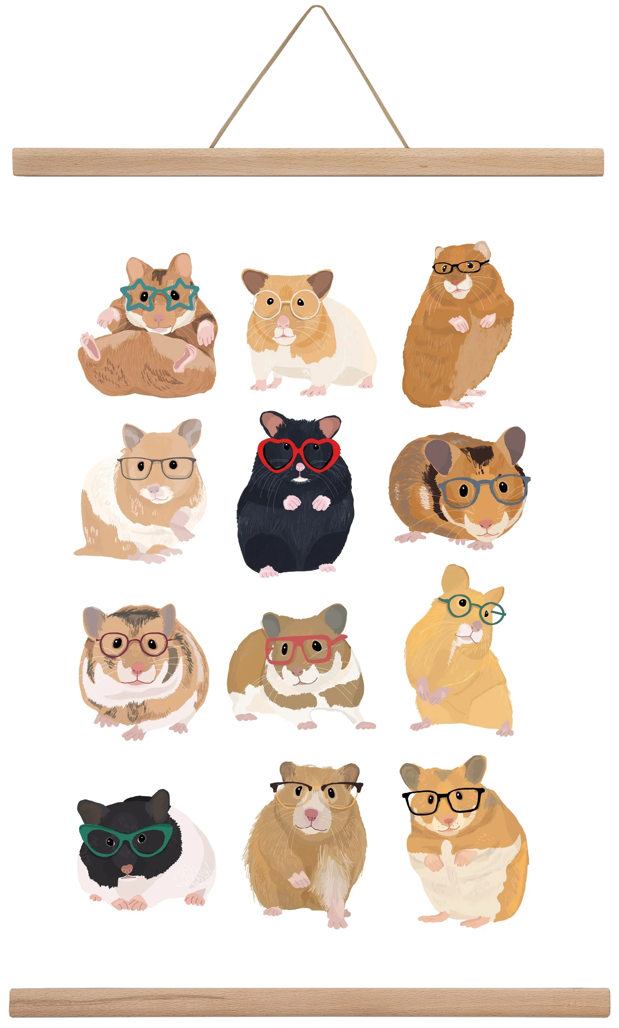 Hamster in glasses - artbridge