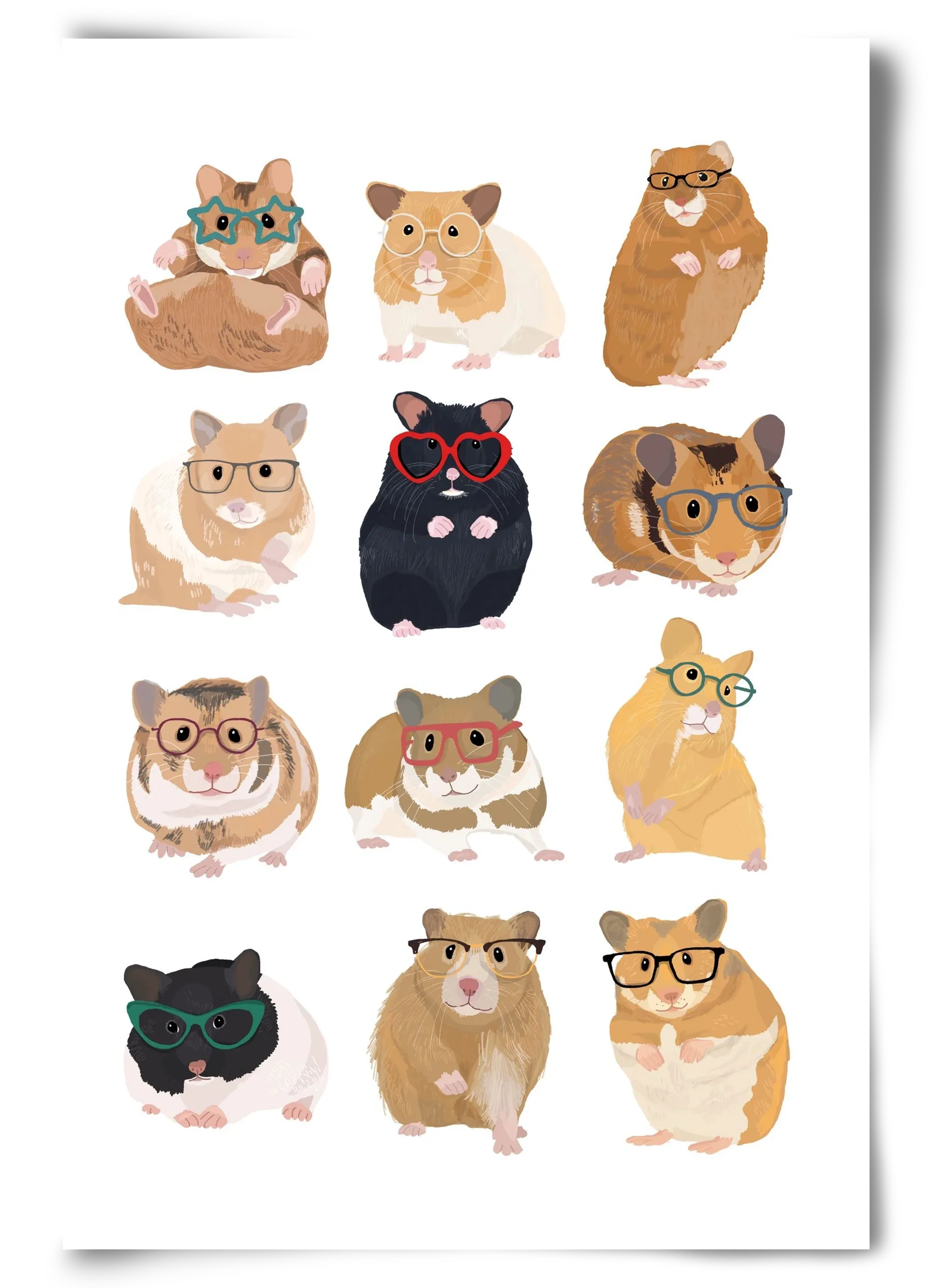 Hamster in glasses - artbridge