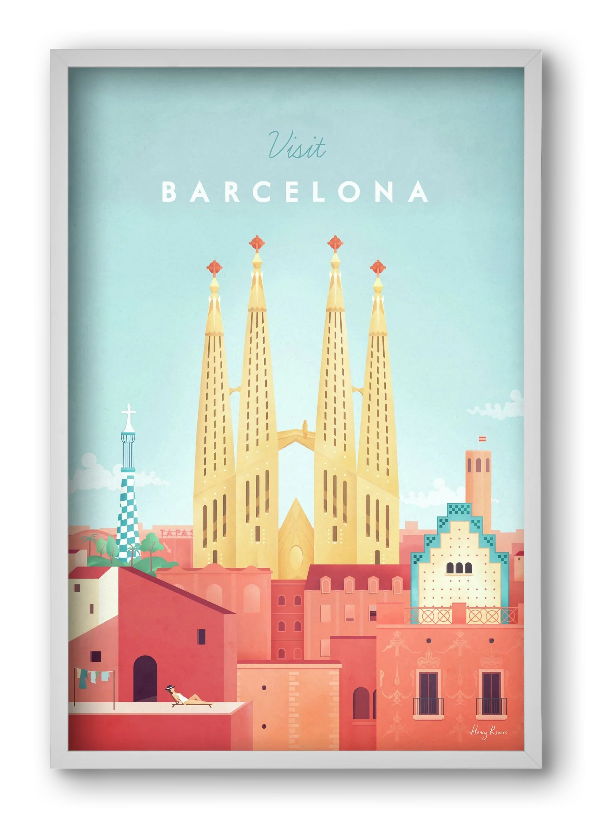 Barcelona Travel Poster - artbridge