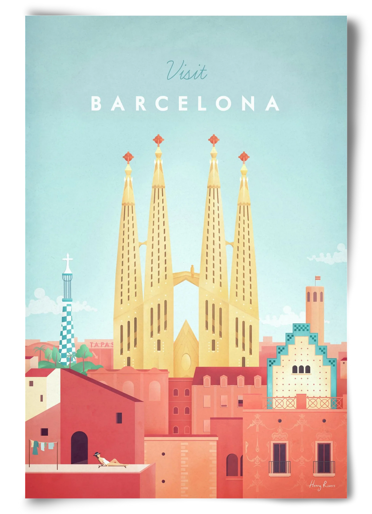 Barcelona Travel Poster - artbridge