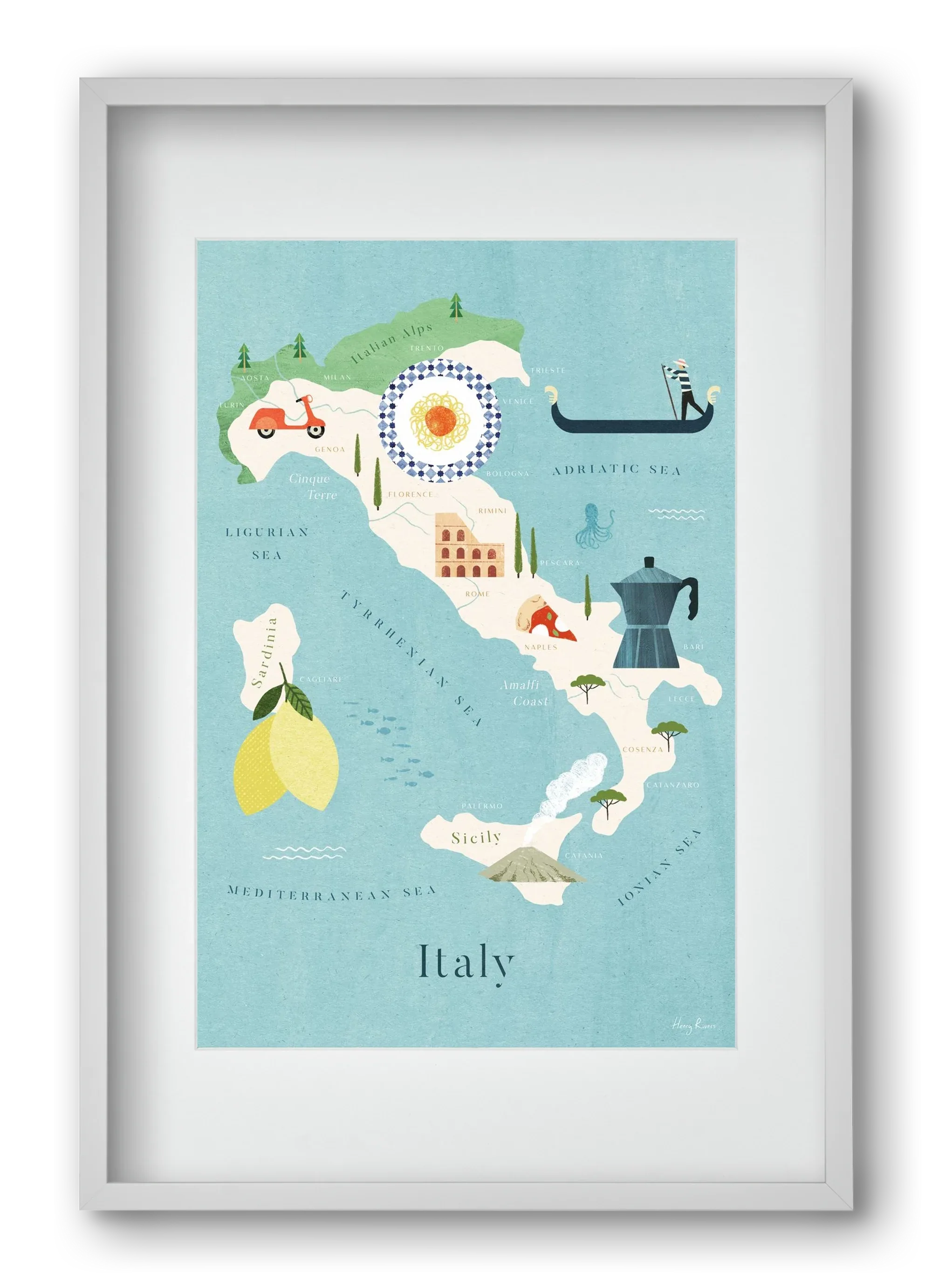 Italy Map - artbridge