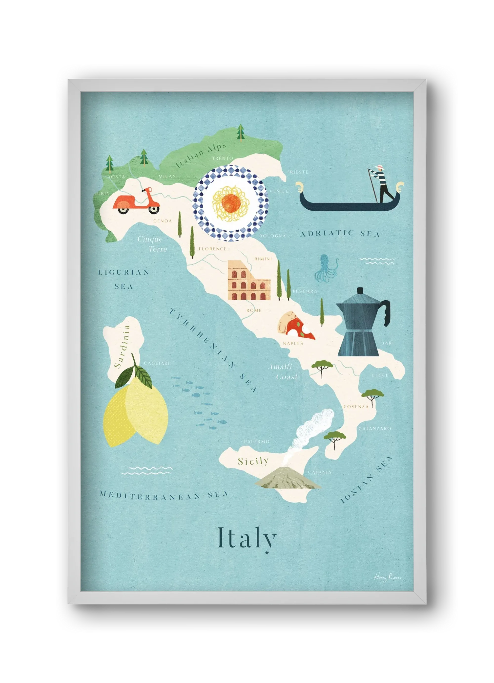 Italy Map - artbridge