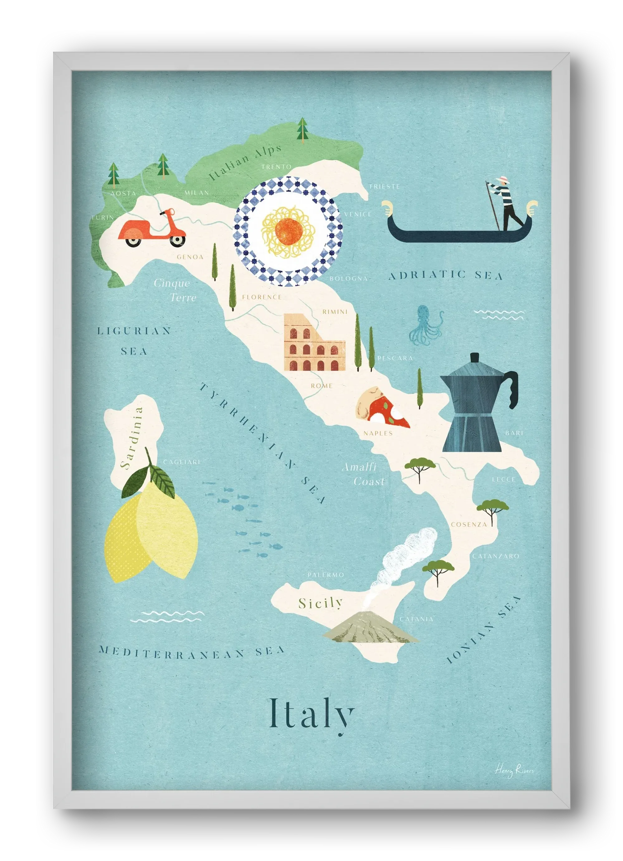 Italy Map - artbridge
