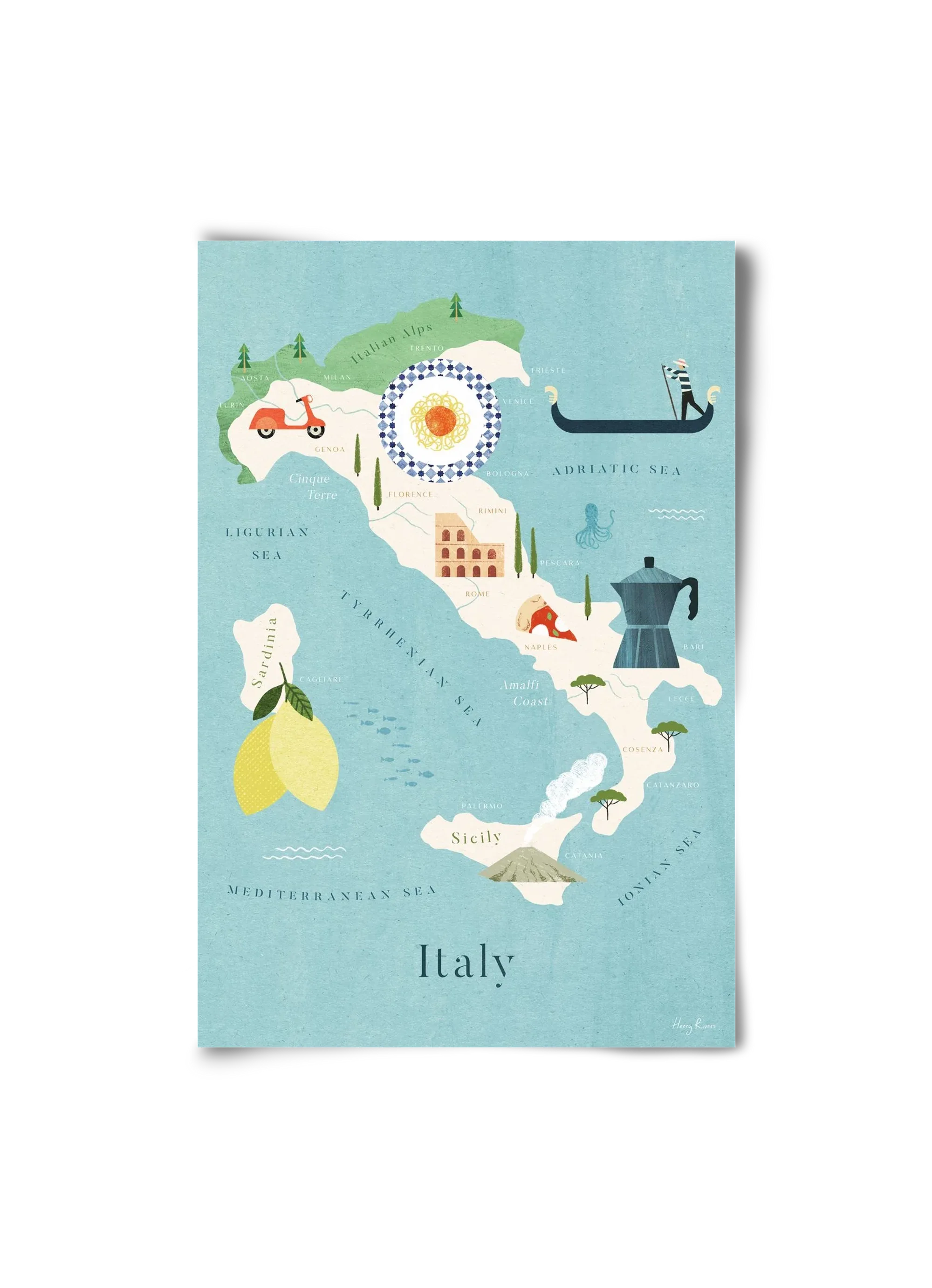 Italy Map - artbridge