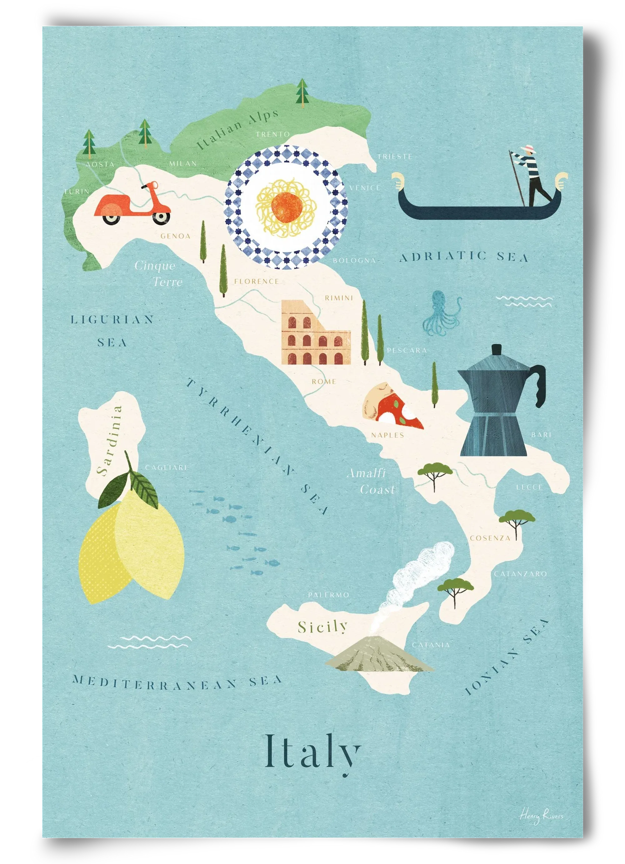Italy Map - artbridge