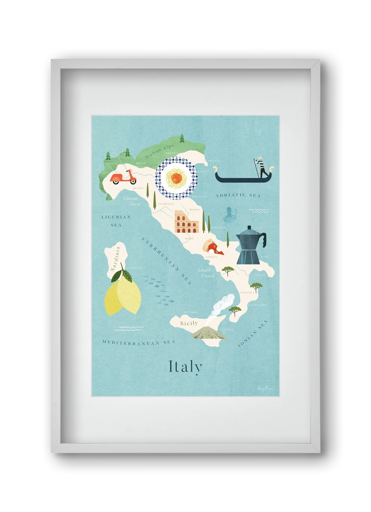 Italy Map - artbridge