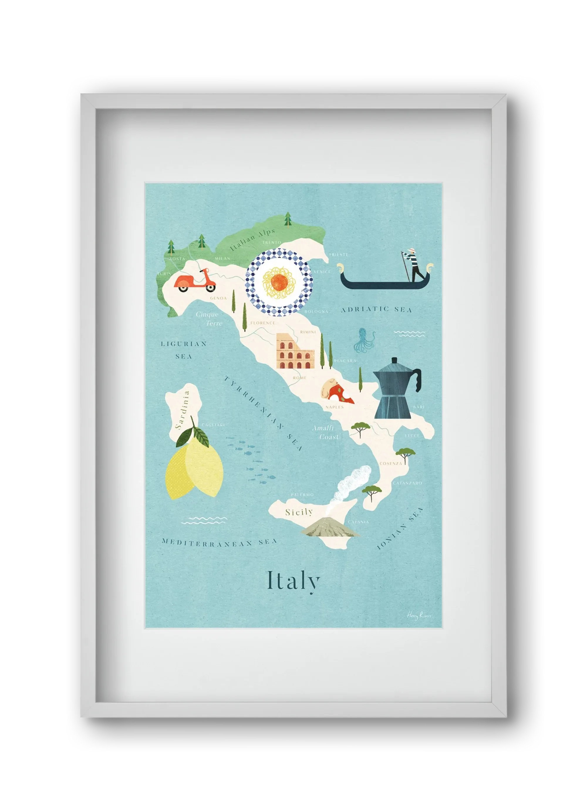 Italy Map - artbridge