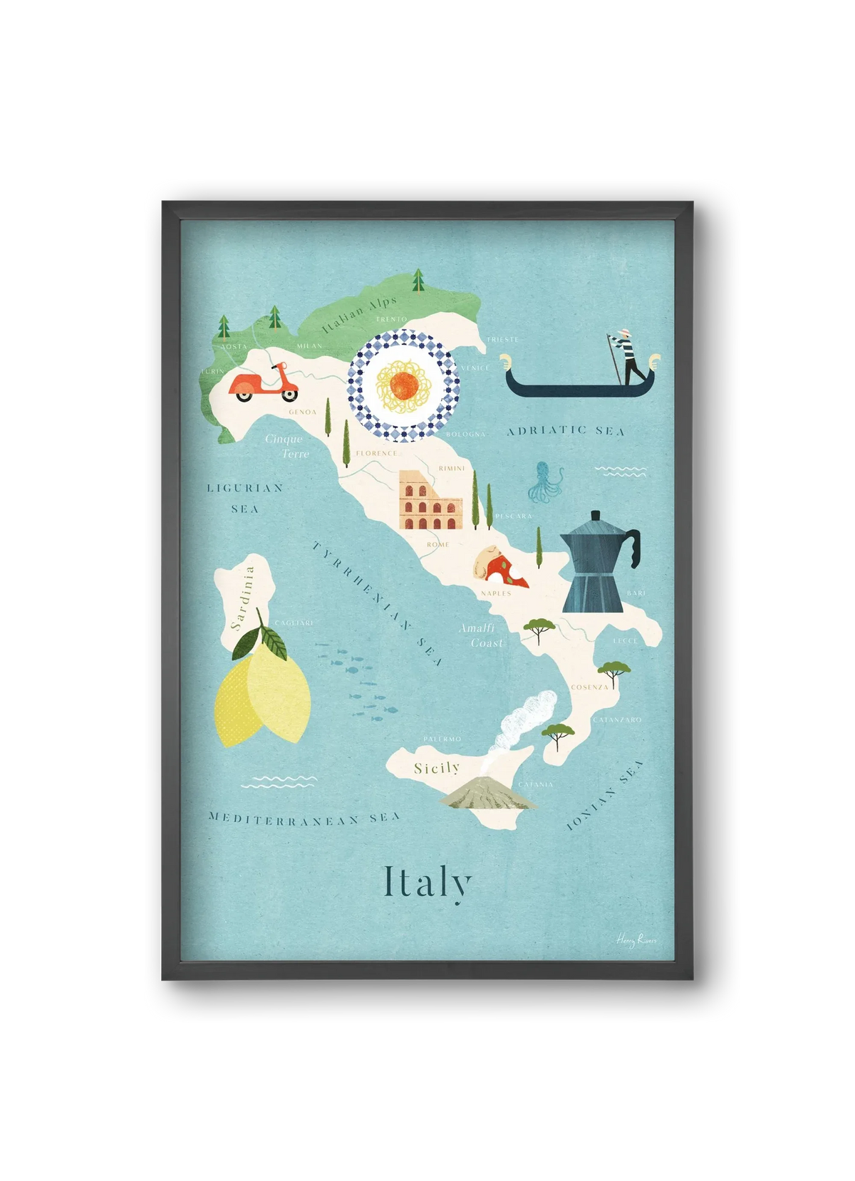 Italy Map - artbridge