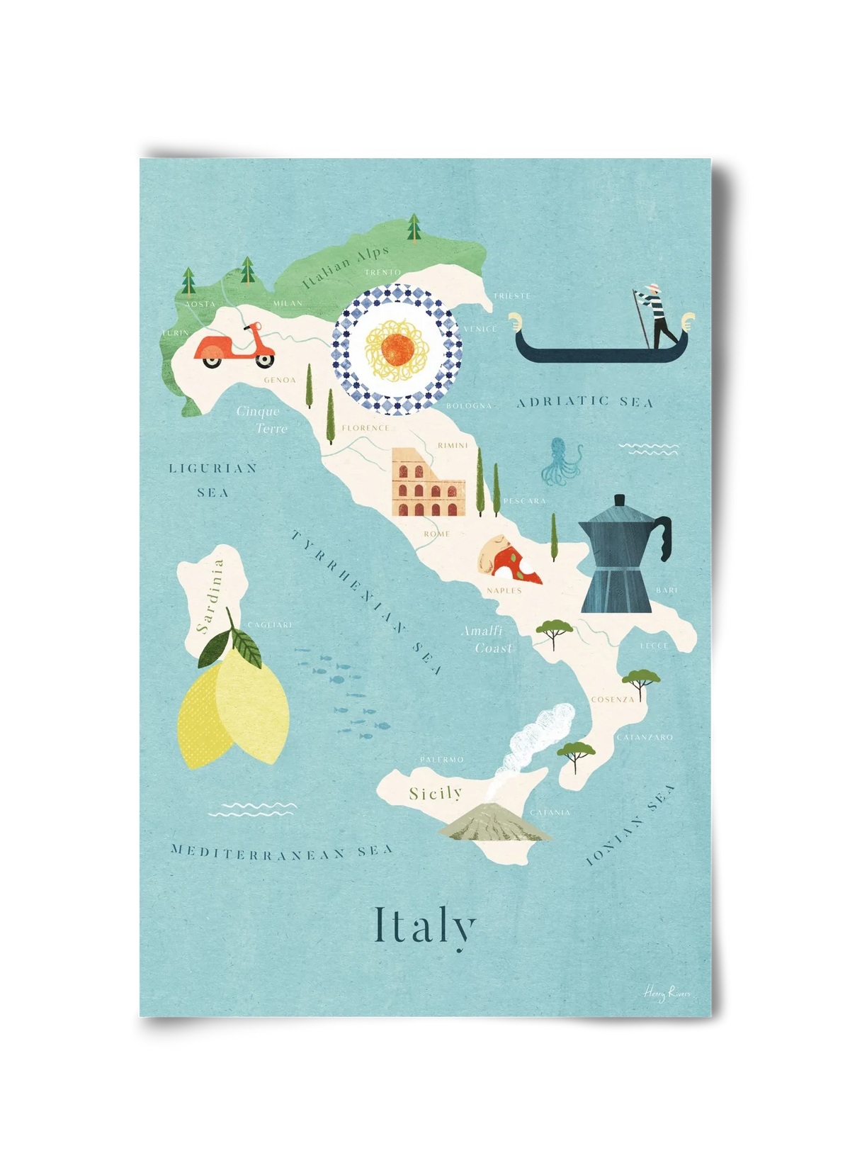 Italy Map - artbridge