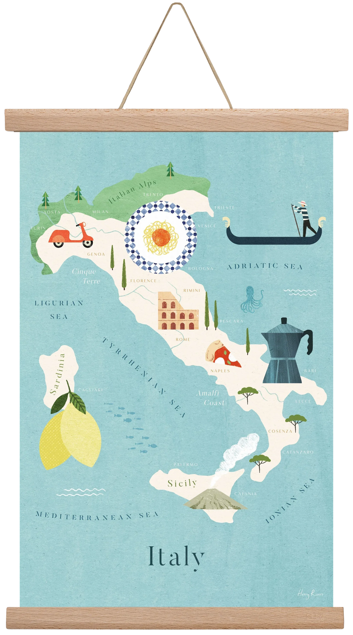 Italy Map - artbridge