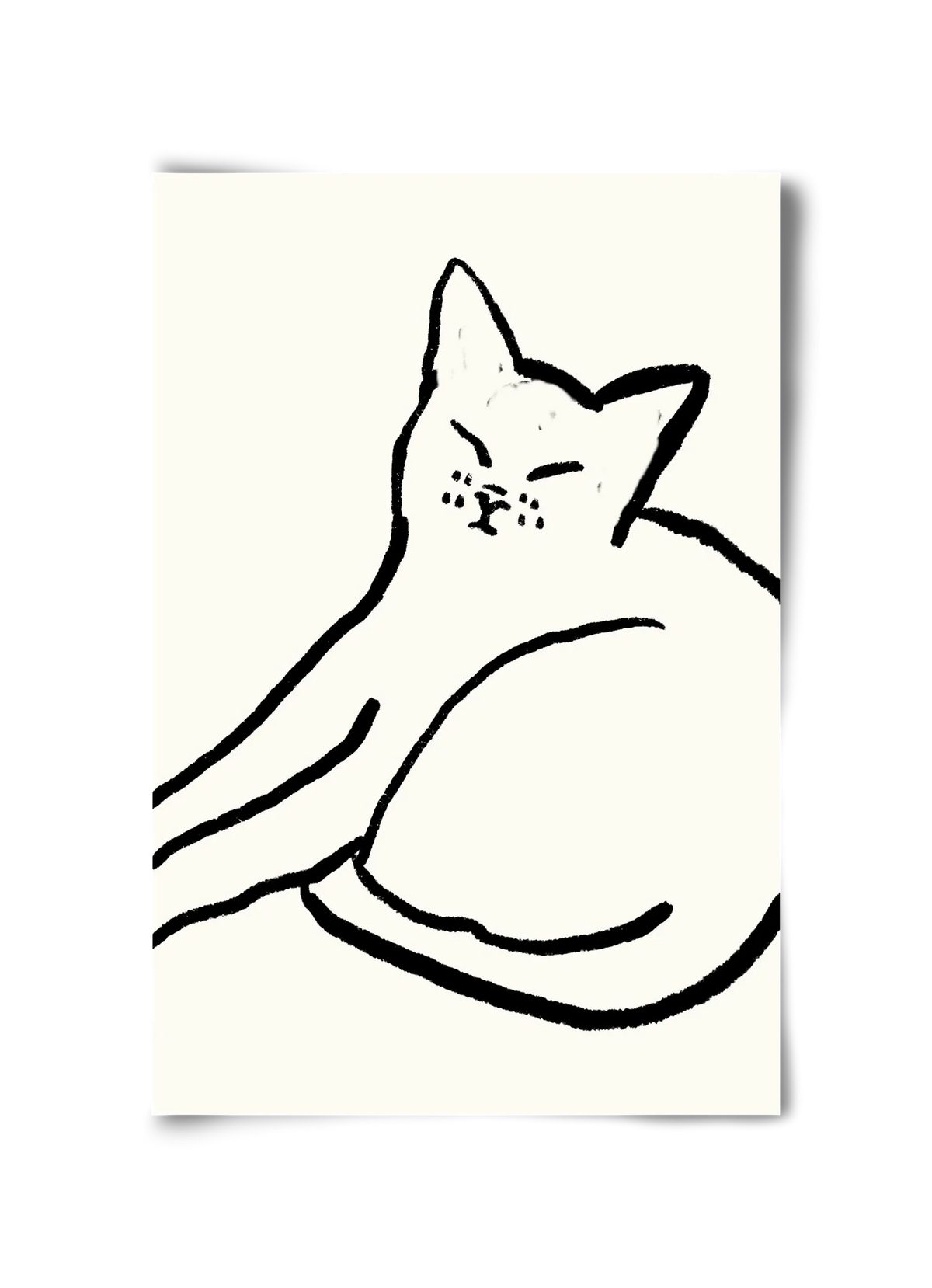 Good Morning Monochrome Cat - artbridge