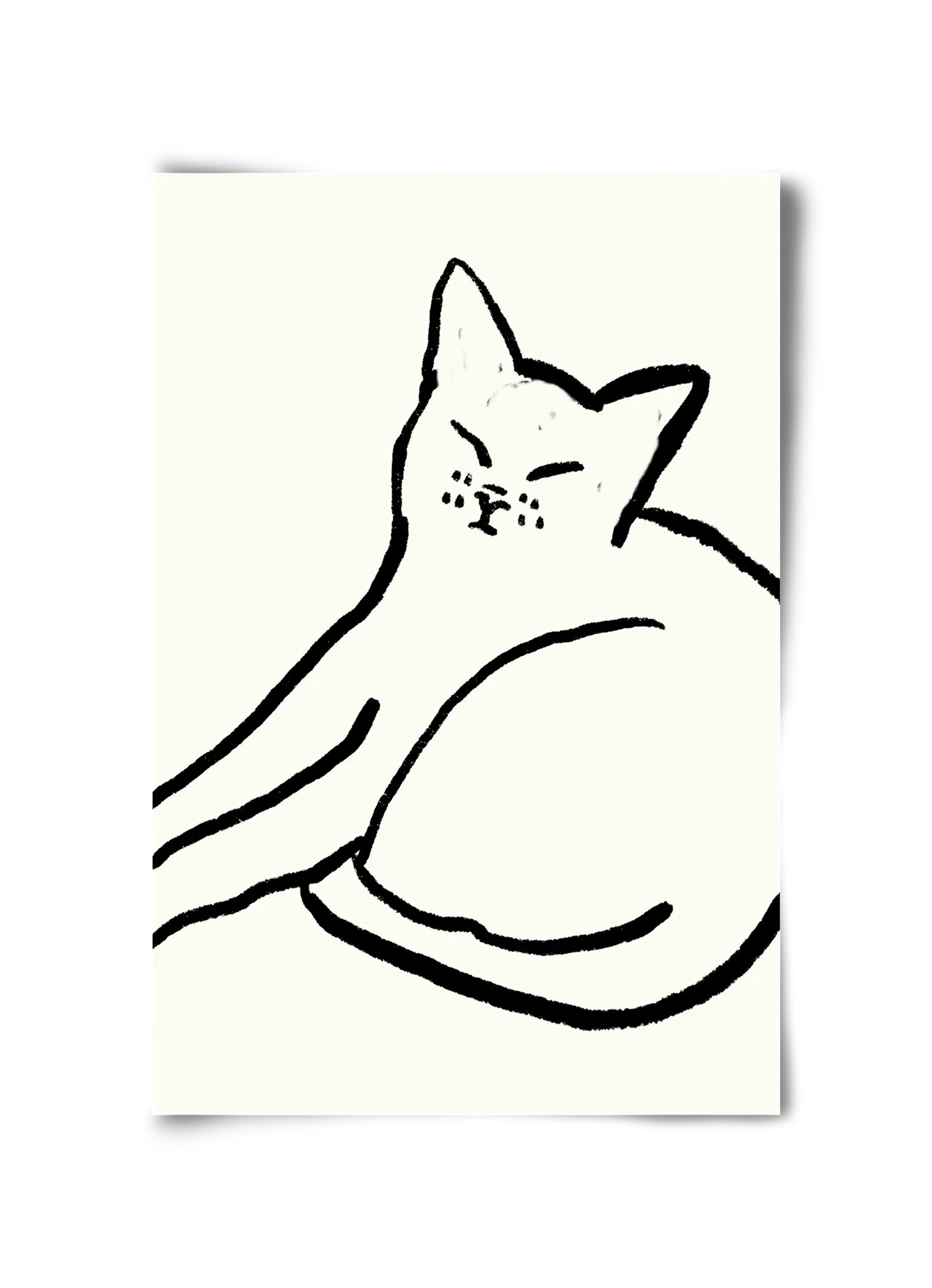 Good Morning Monochrome Cat - artbridge