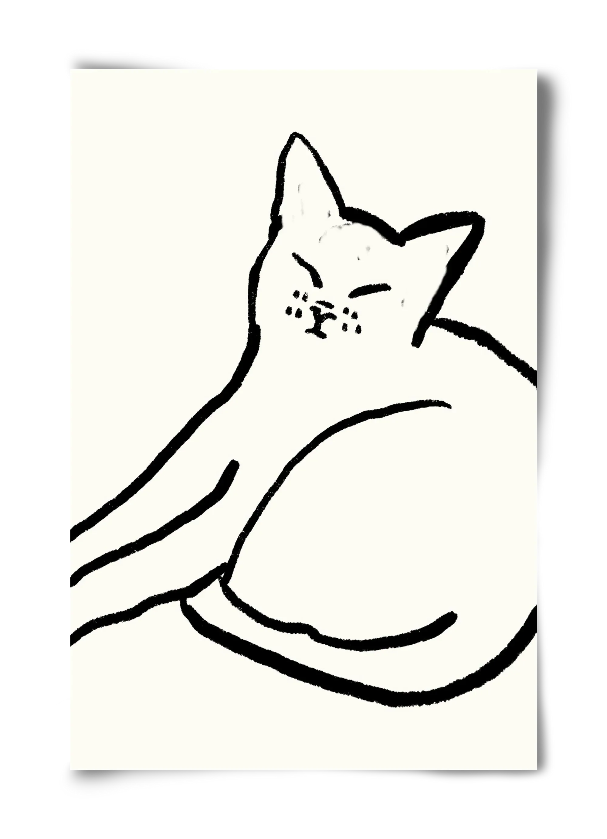 Good Morning Monochrome Cat - artbridge