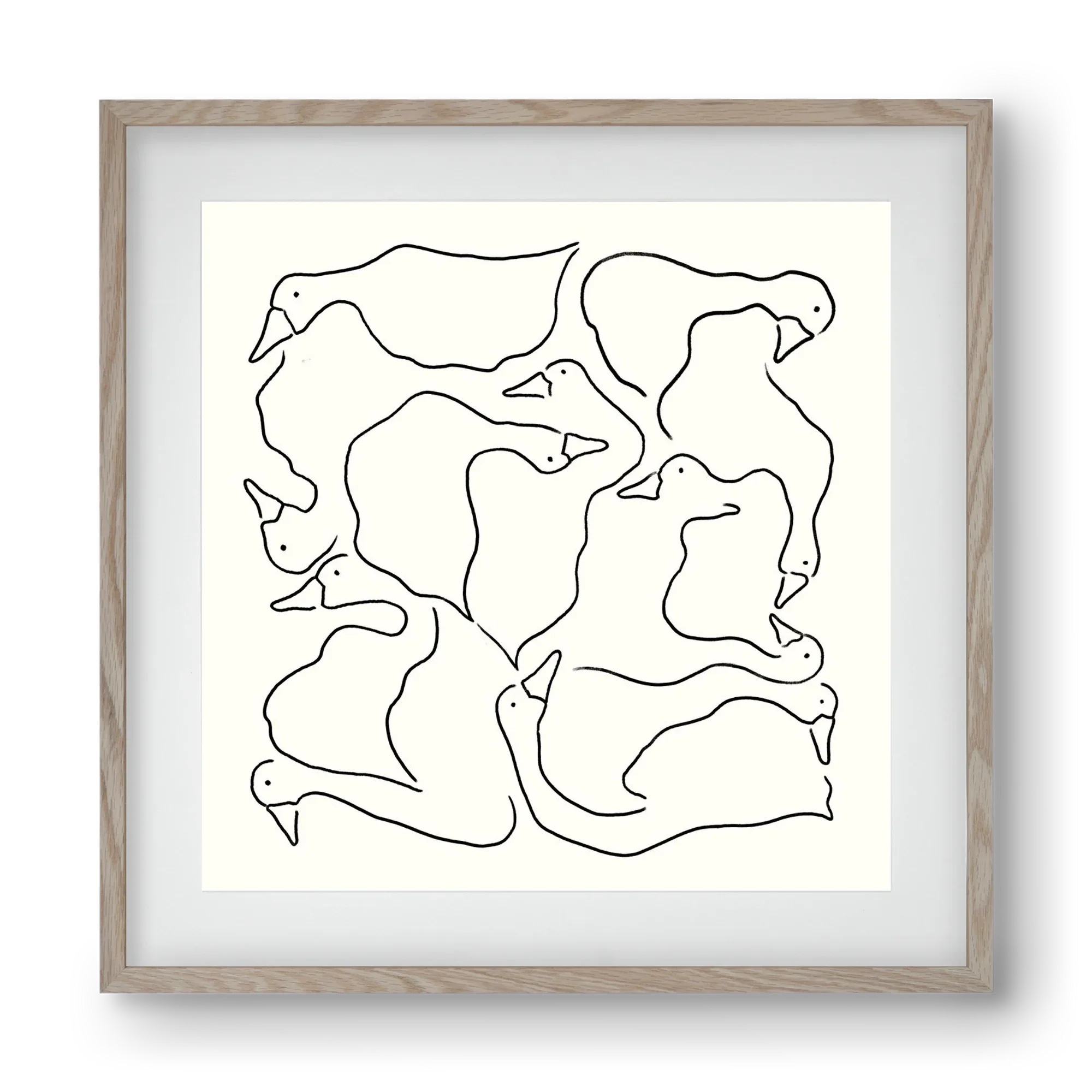 Duck Duck Goose in black and white - artbridge