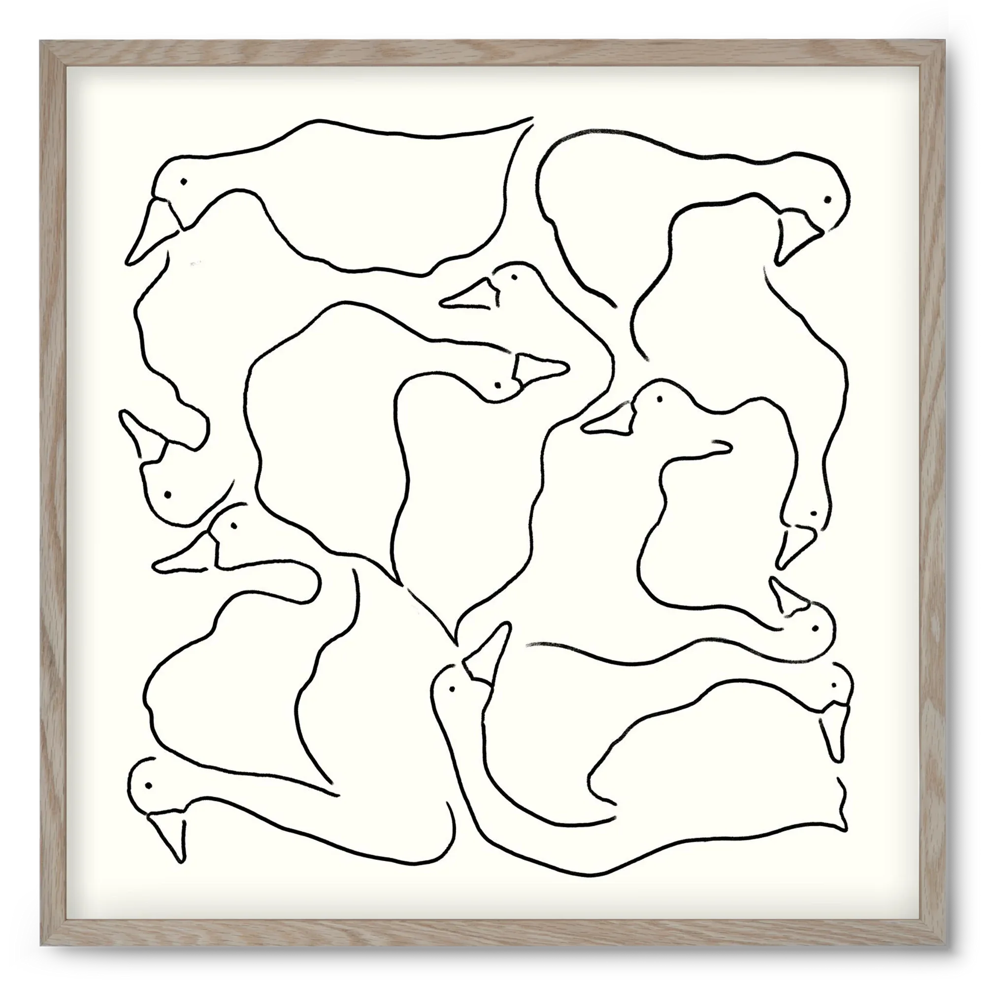Duck Duck Goose in black and white - artbridge