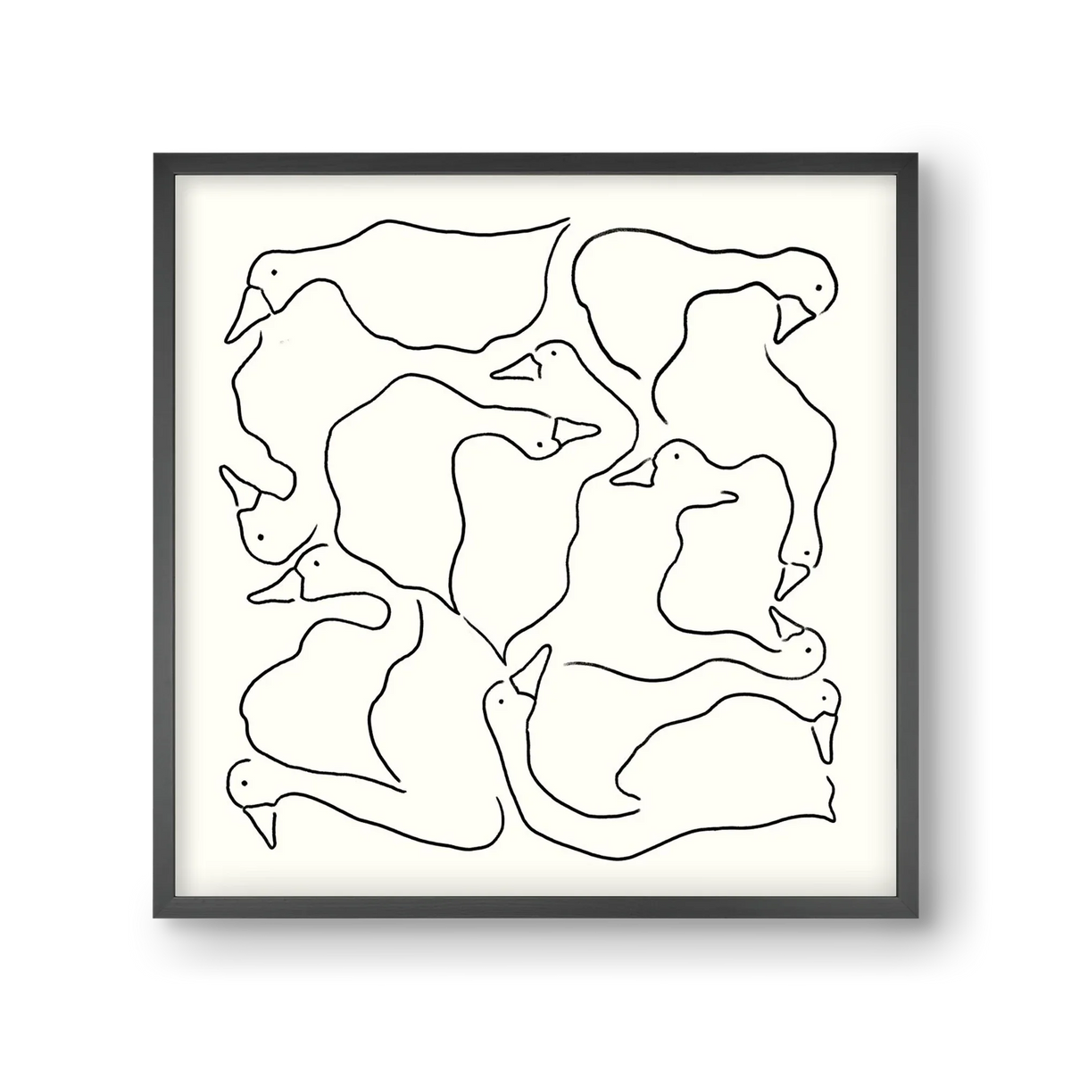 Duck Duck Goose in black and white - artbridge