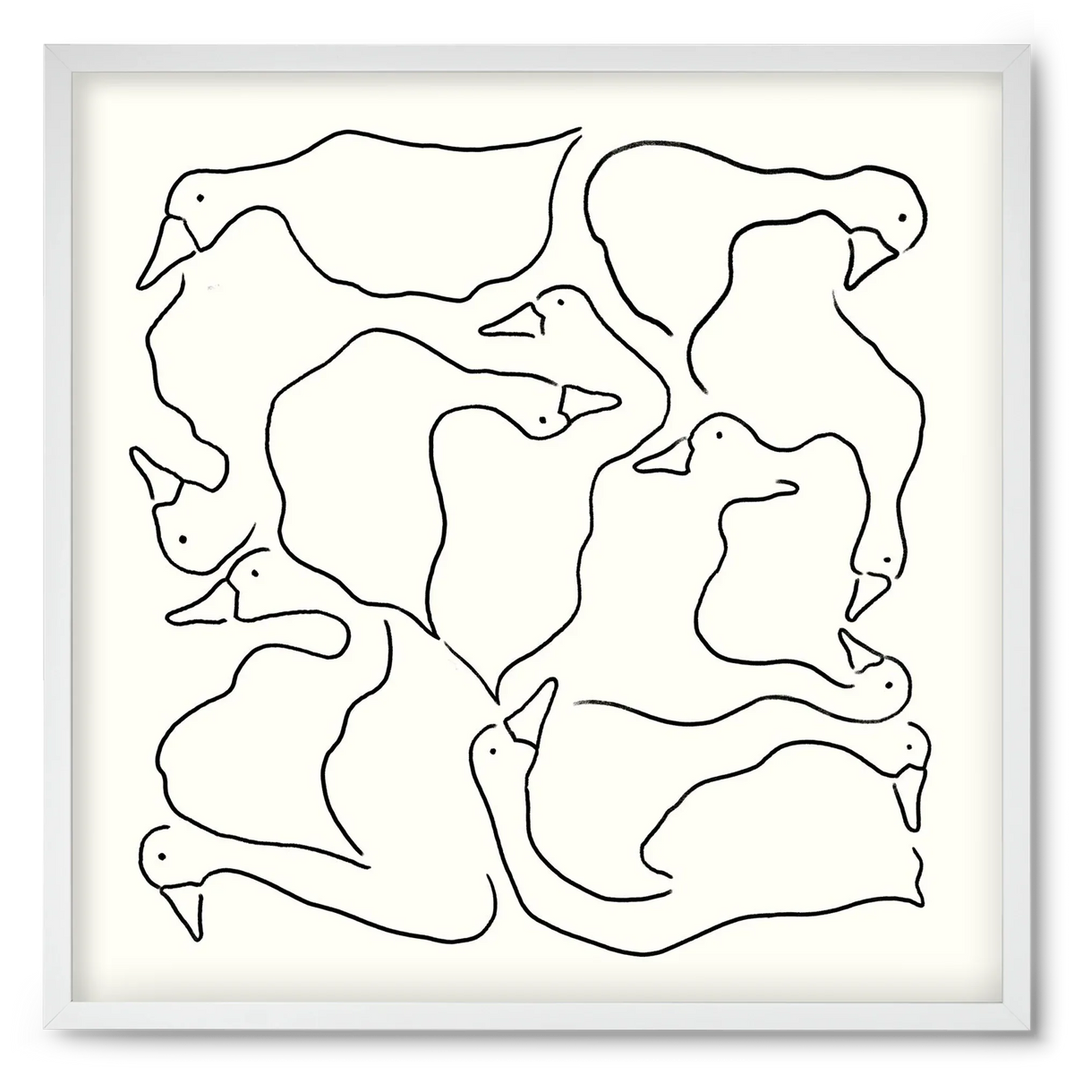 Duck Duck Goose in black and white - artbridge