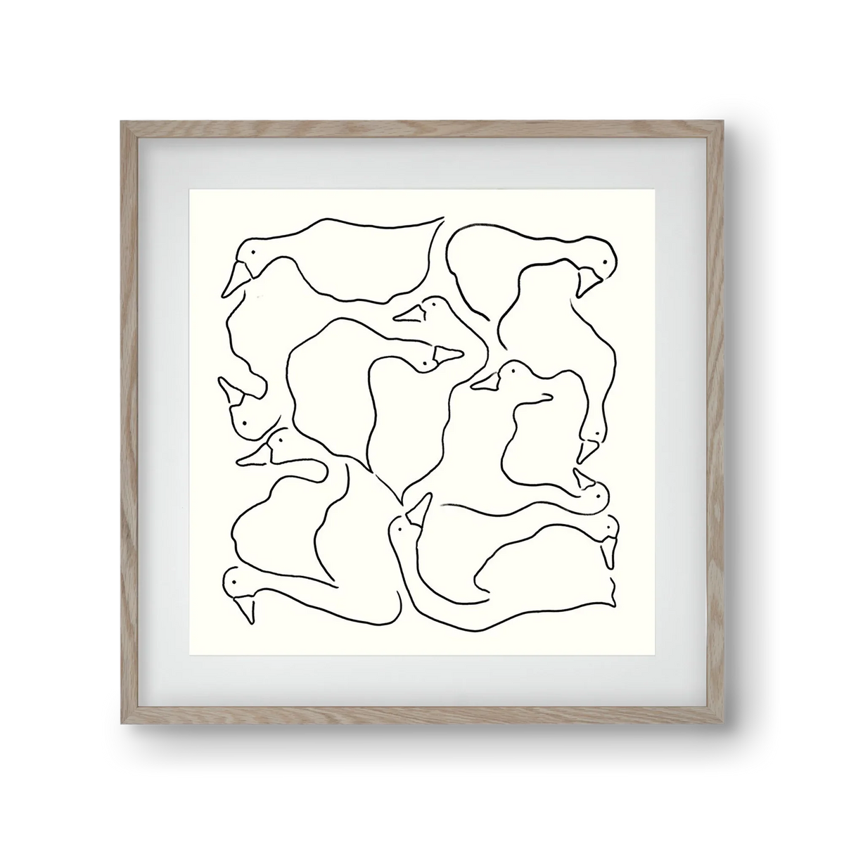 Duck Duck Goose in black and white - artbridge
