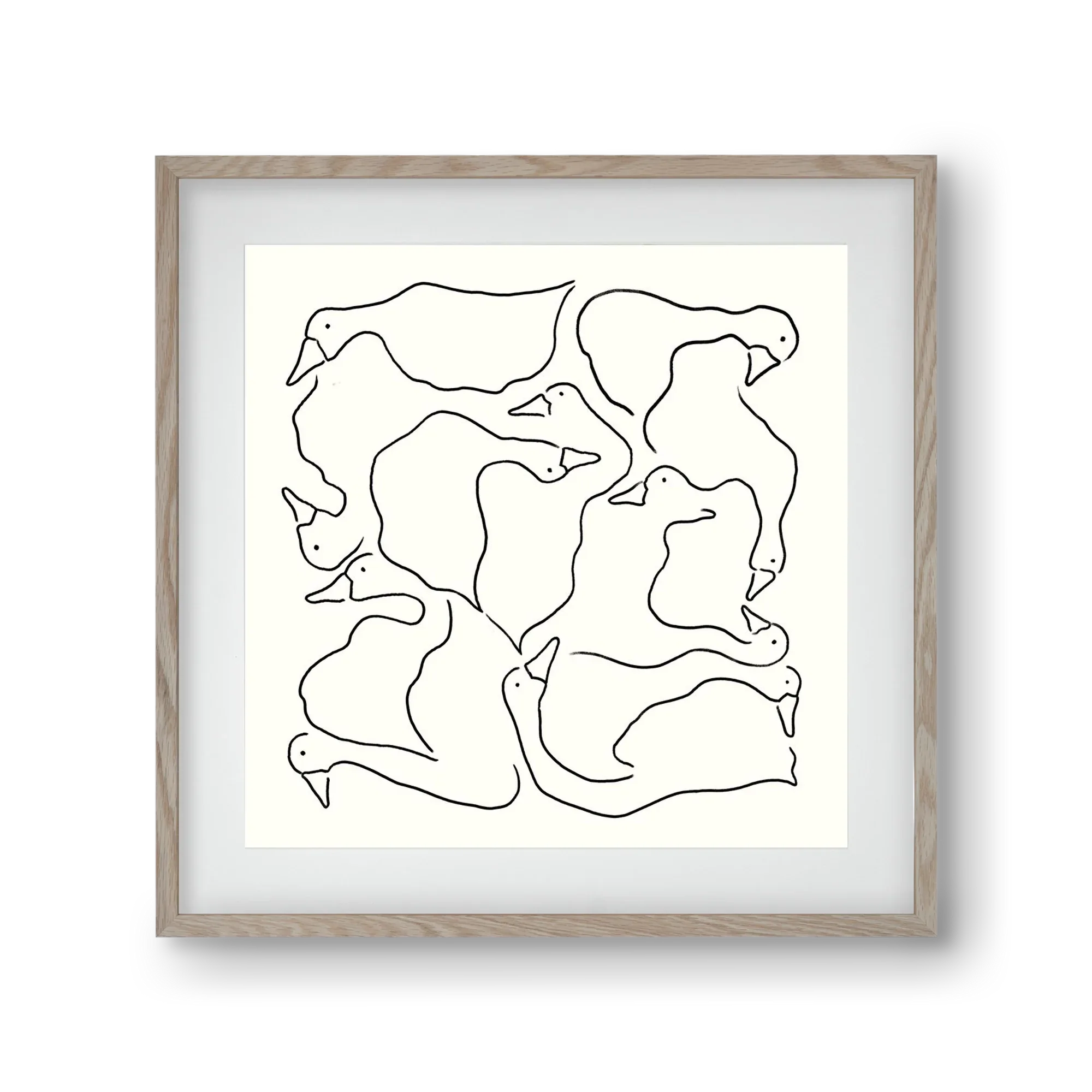 Duck Duck Goose in black and white - artbridge