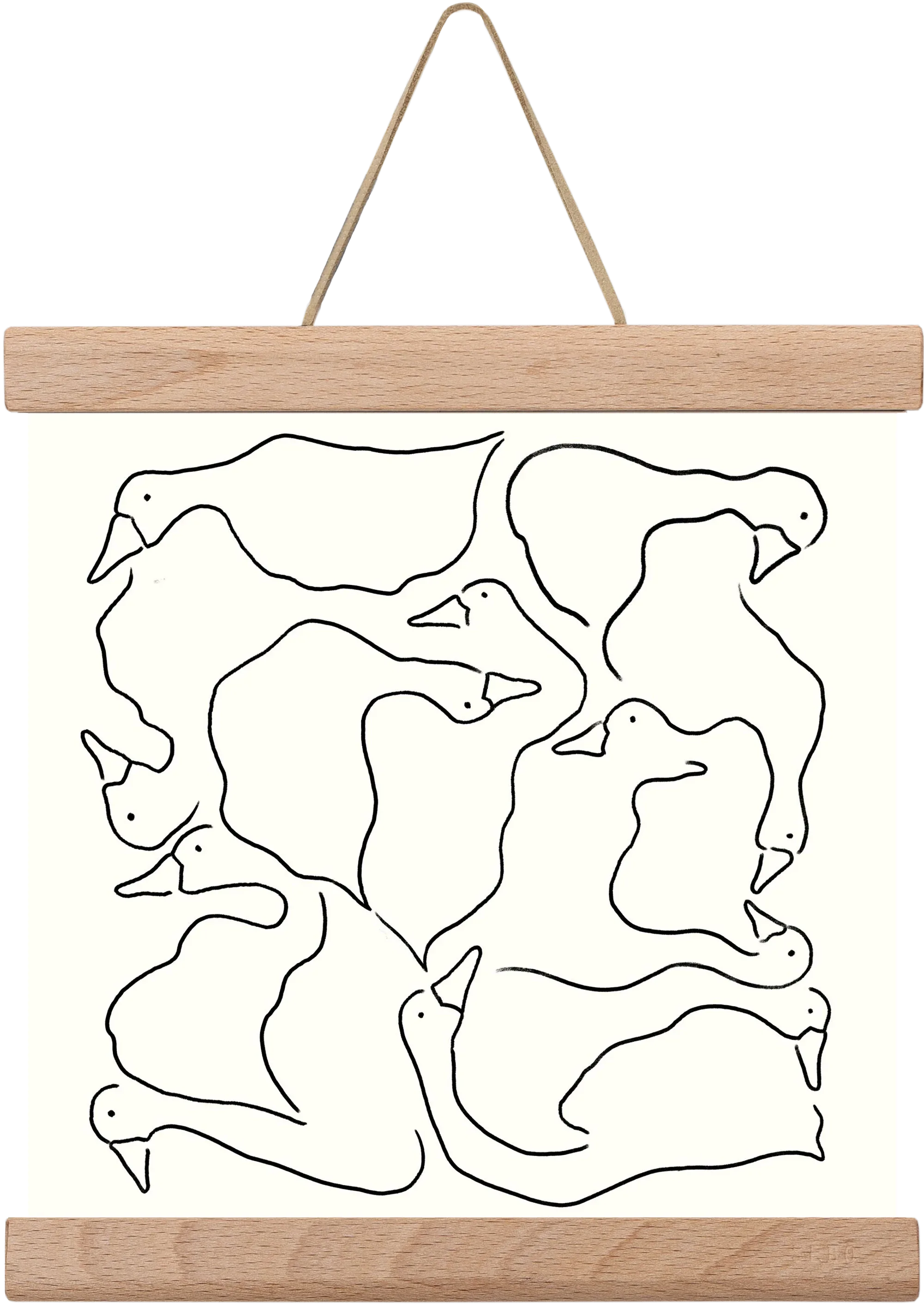Duck Duck Goose in black and white - artbridge