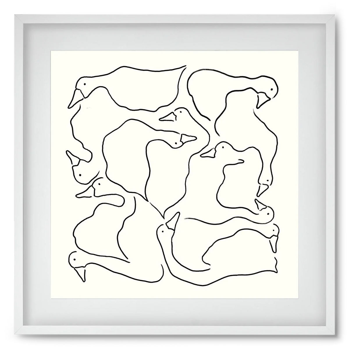 Duck Duck Goose in black and white - artbridge
