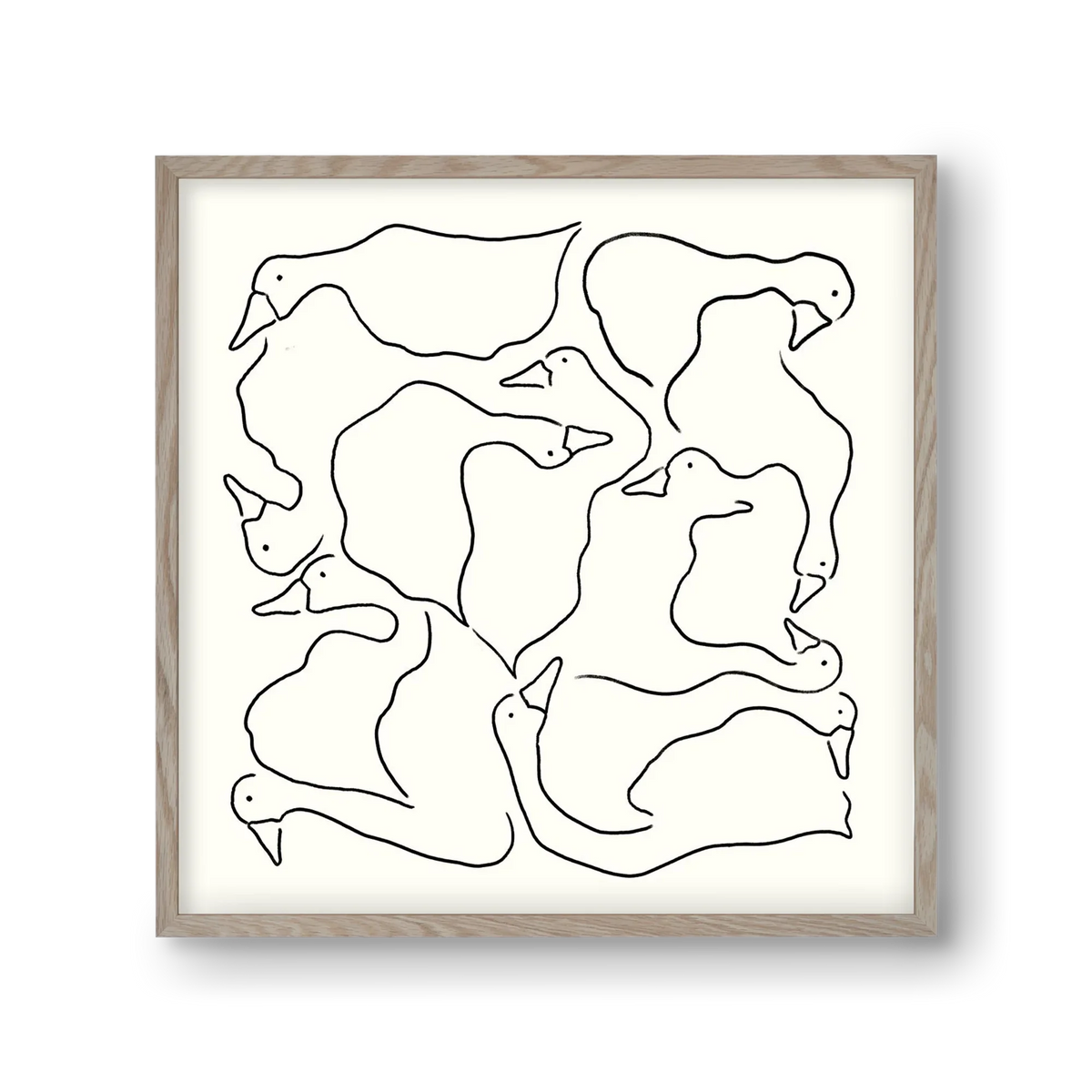 Duck Duck Goose in black and white - artbridge