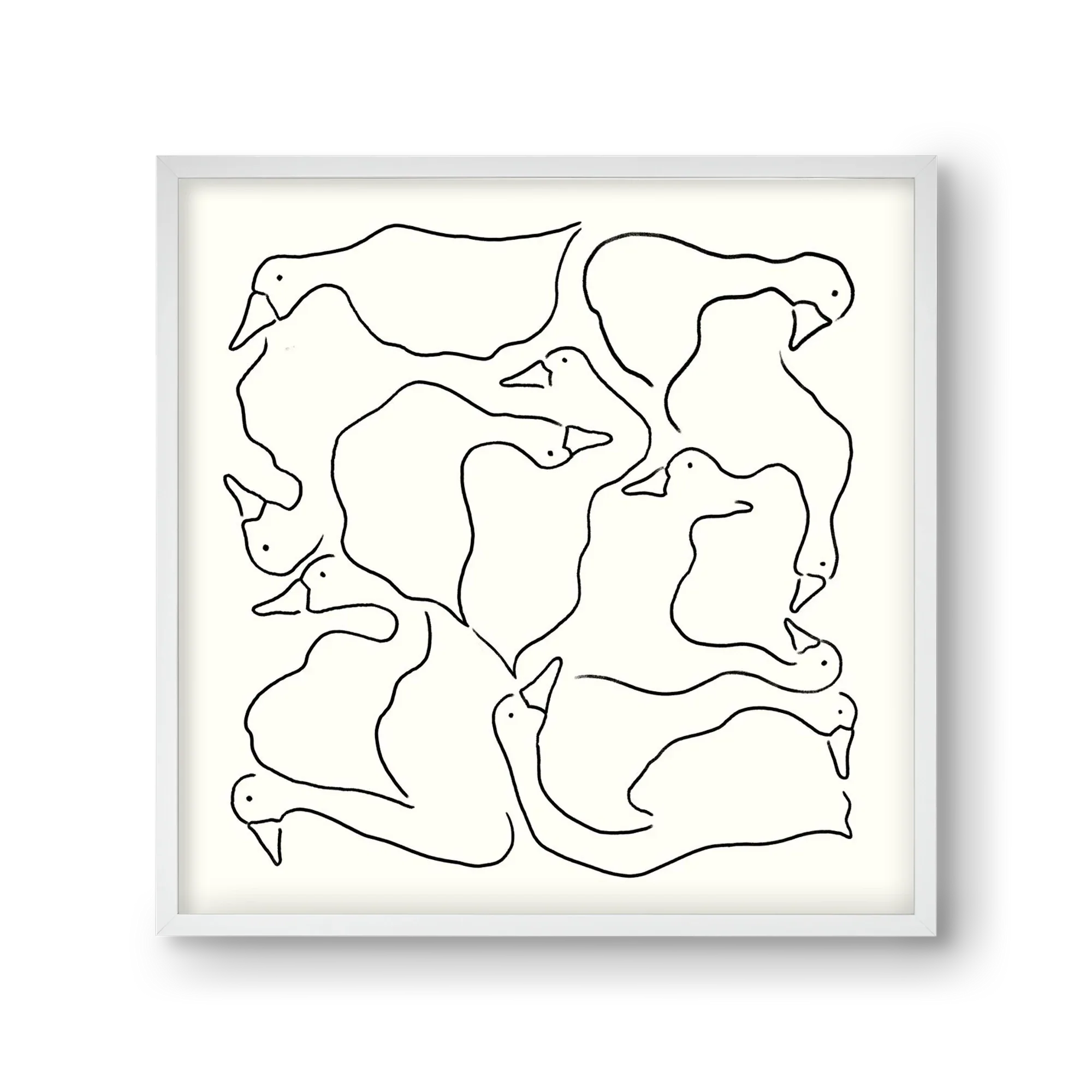 Duck Duck Goose in black and white - artbridge