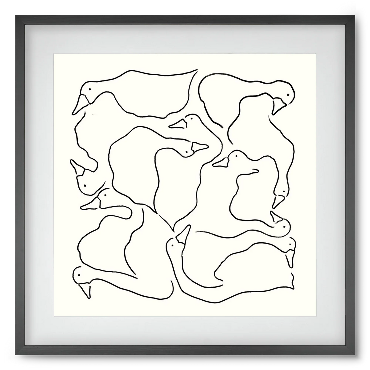 Duck Duck Goose in black and white - artbridge