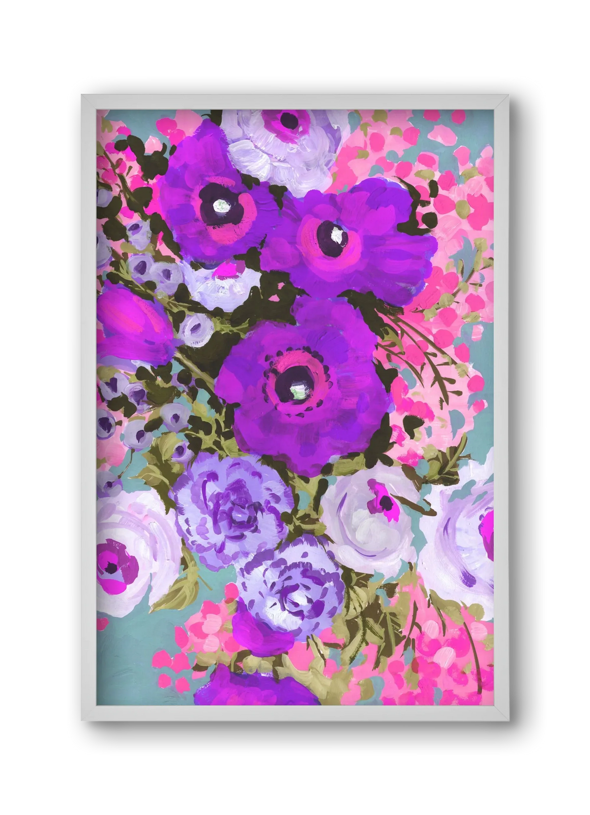 Purple And Rose Pink Bouqe - artbridge
