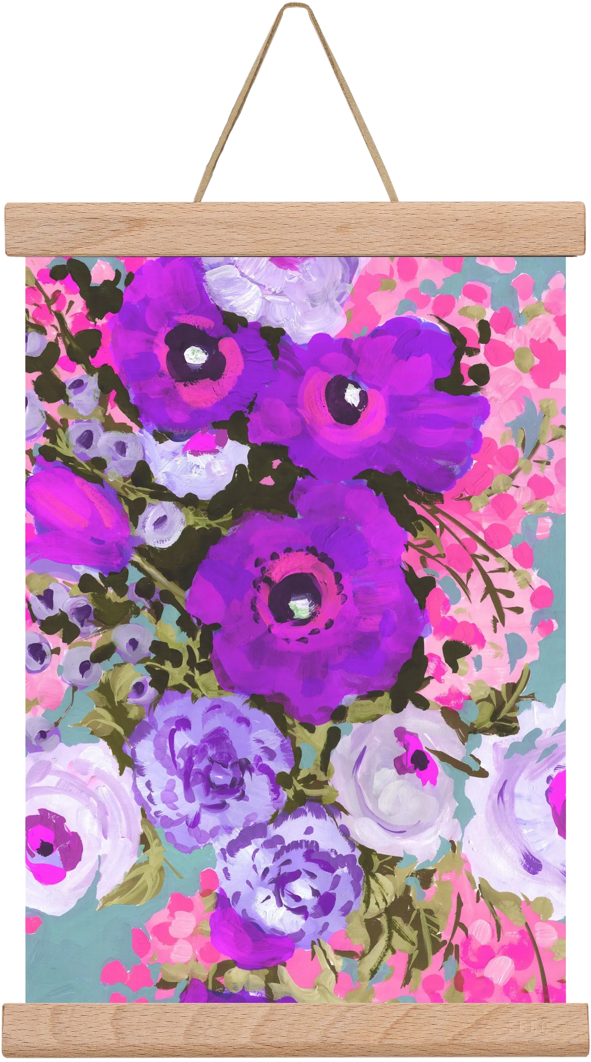 Purple And Rose Pink Bouqe - artbridge