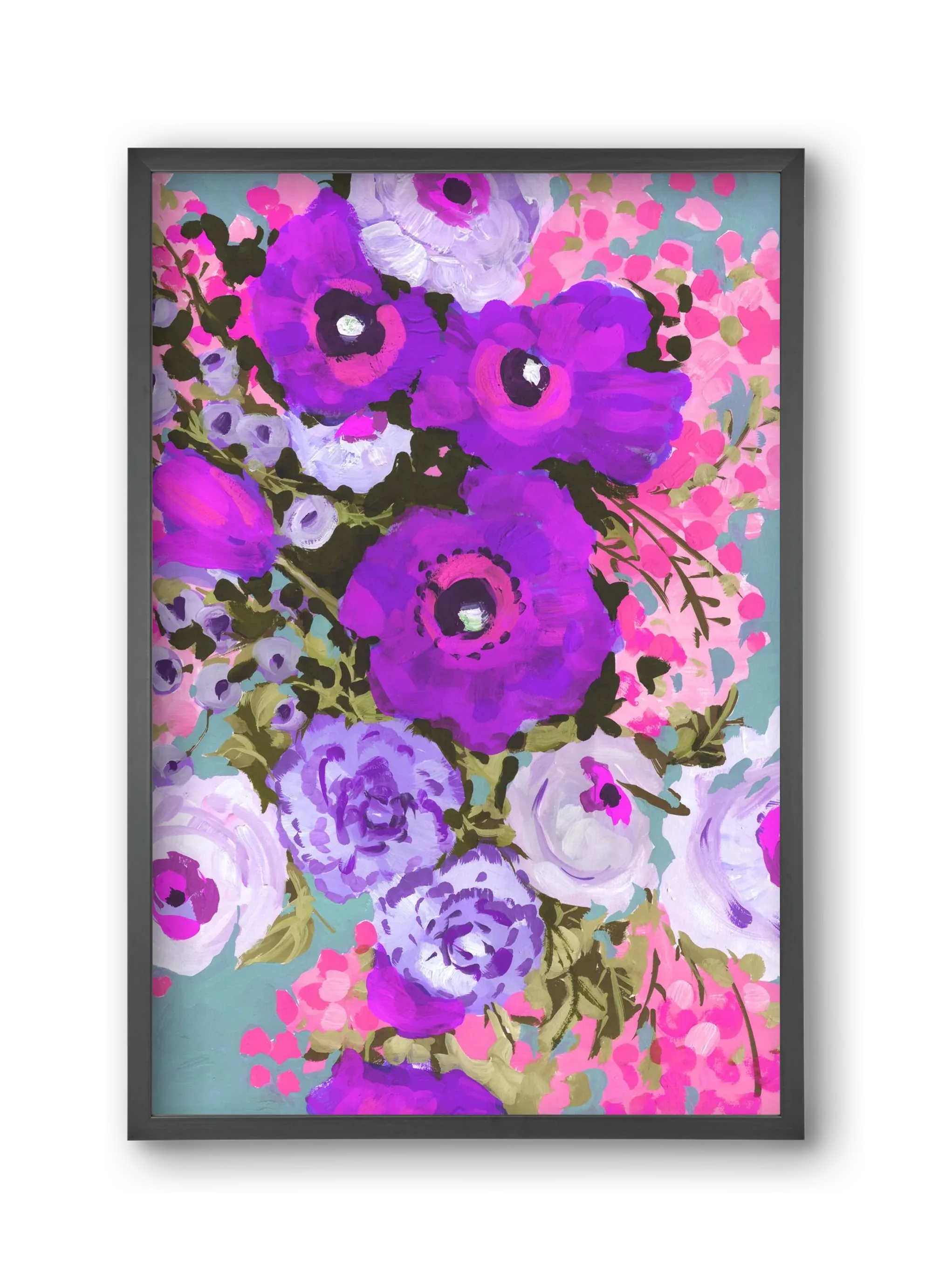 Purple And Rose Pink Bouqe - artbridge
