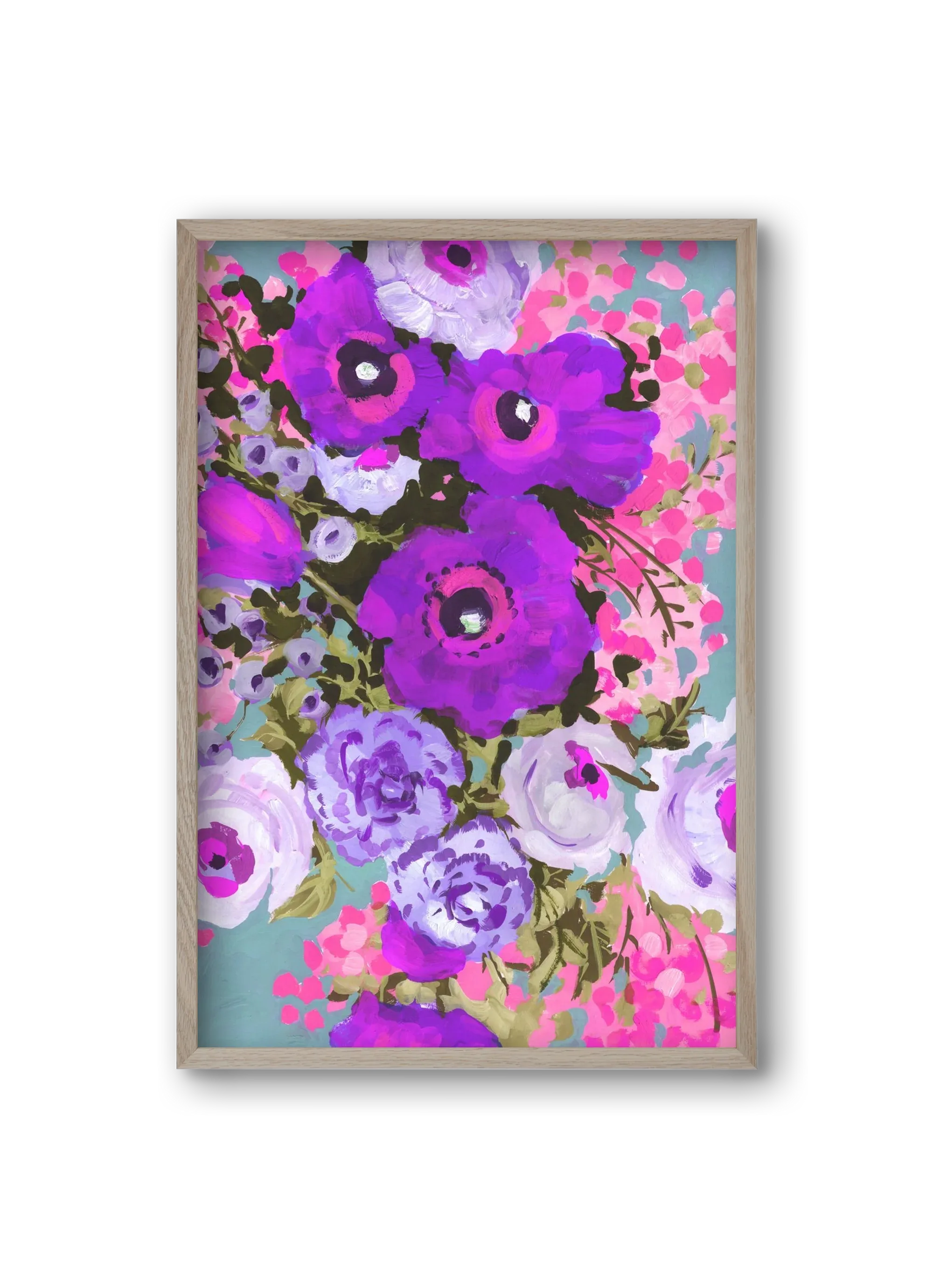 Purple And Rose Pink Bouqe - artbridge