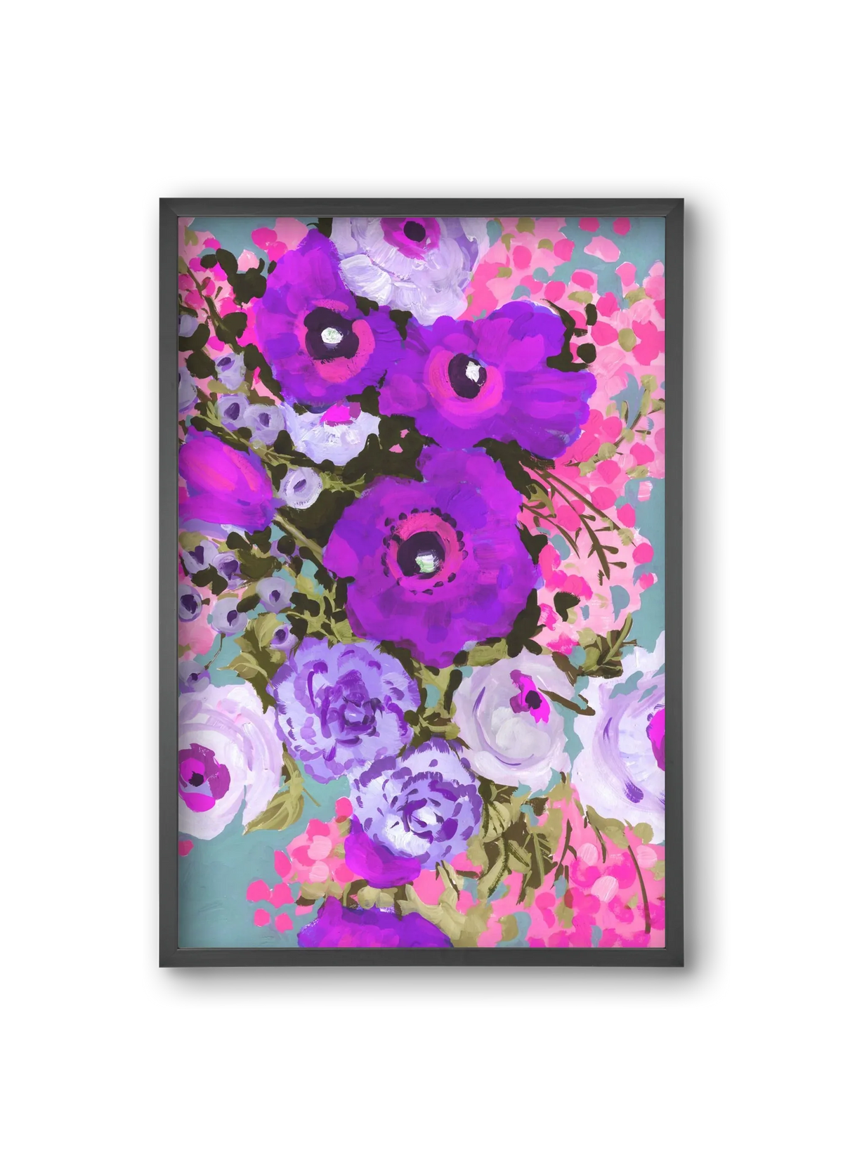 Purple And Rose Pink Bouqe - artbridge
