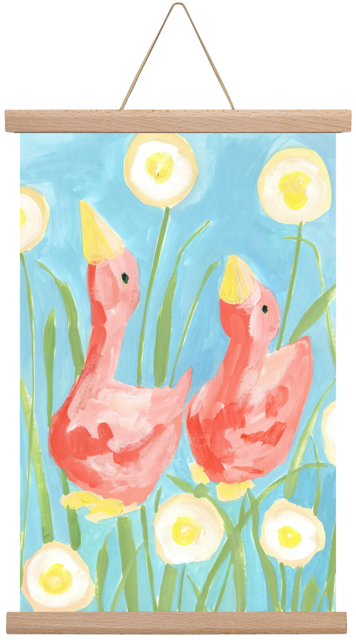 Coral Geese In The Garde - artbridge